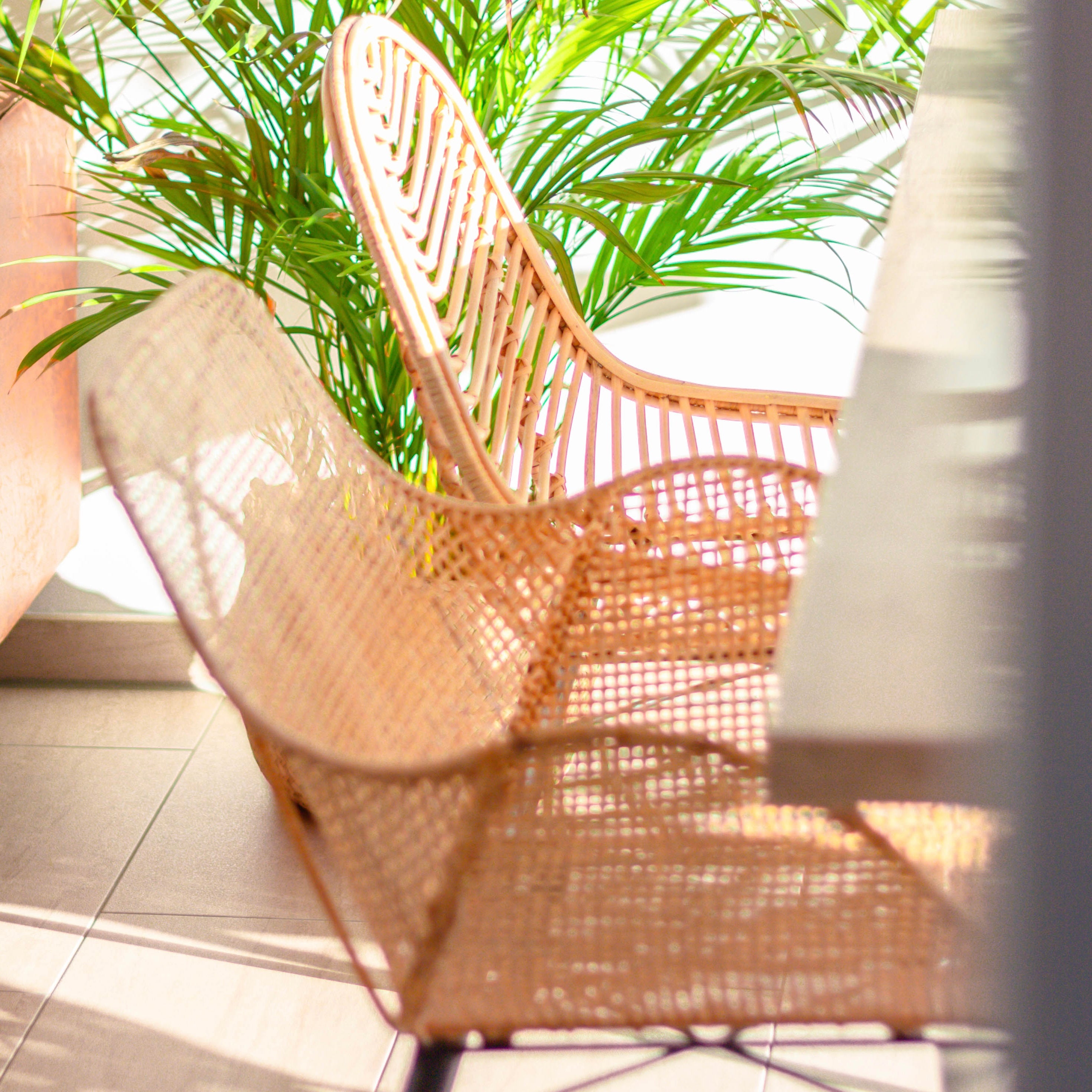 Rattansessel Mika, mit Metallgestell