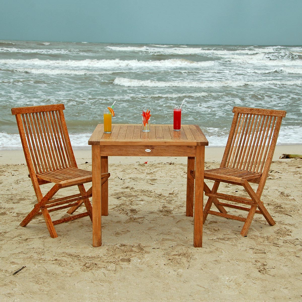 Teak Gartentisch quadratisch Classic - 80 x 80 cm