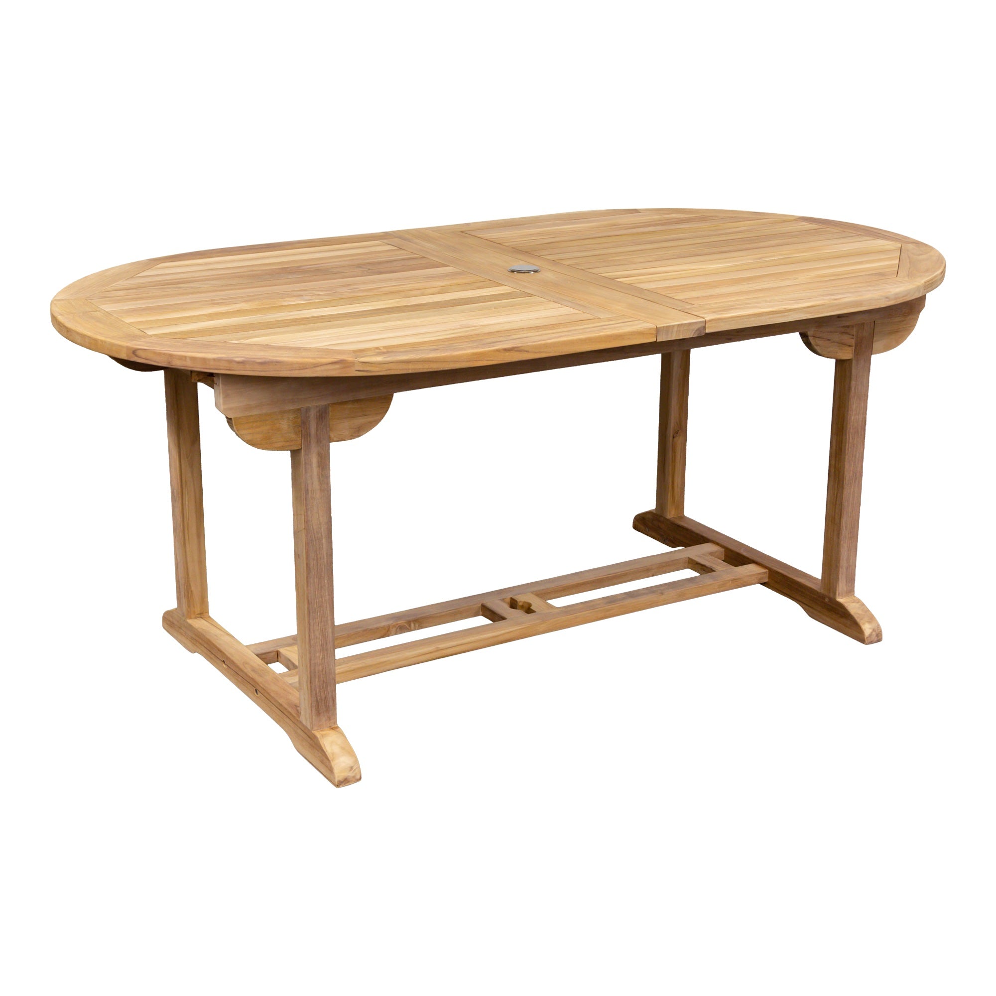 Ausziehbarer Gartentisch Exclusiv, oval, 120/180 x 90cm