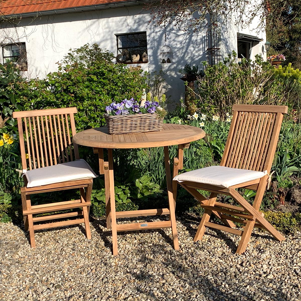 Teak Klapptisch Henley - rund, 90 cm