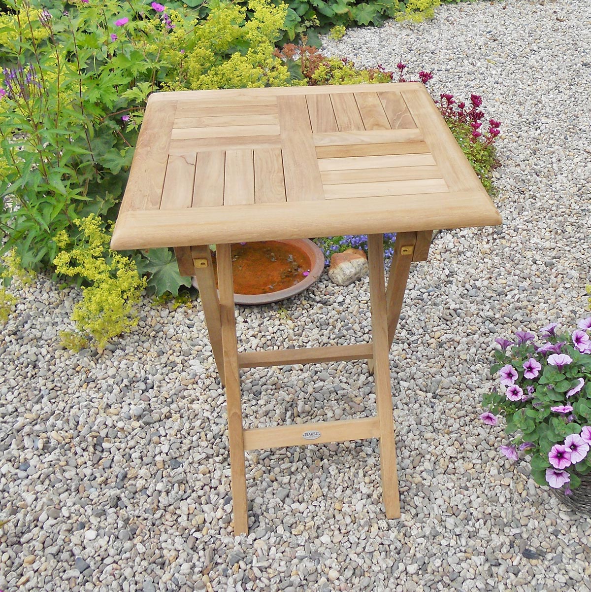 Teak Klapptisch Henley - Quadratisch, 80 x 80 cm