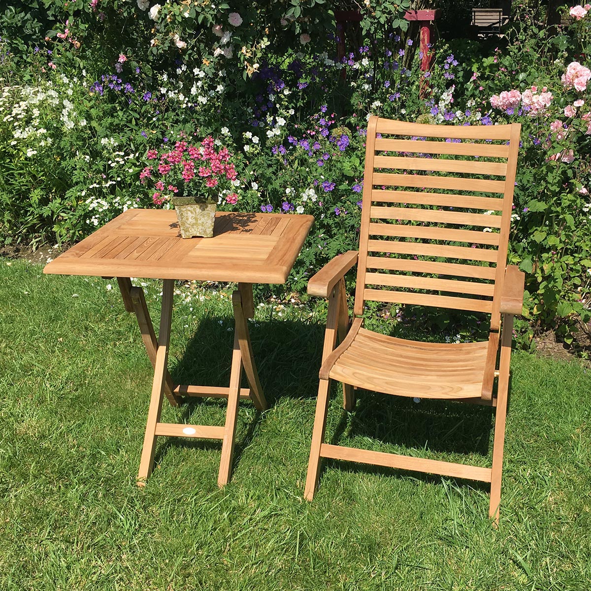 Teak Klapptisch Henley - Quadratisch, 80 x 80 cm