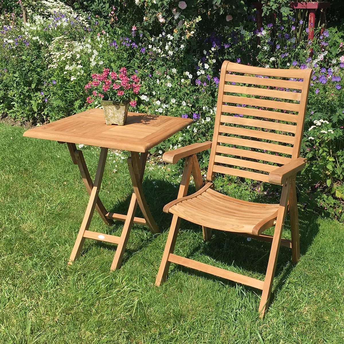 Teak Klapptisch Henley - Quadratisch, 90 x 90 cm