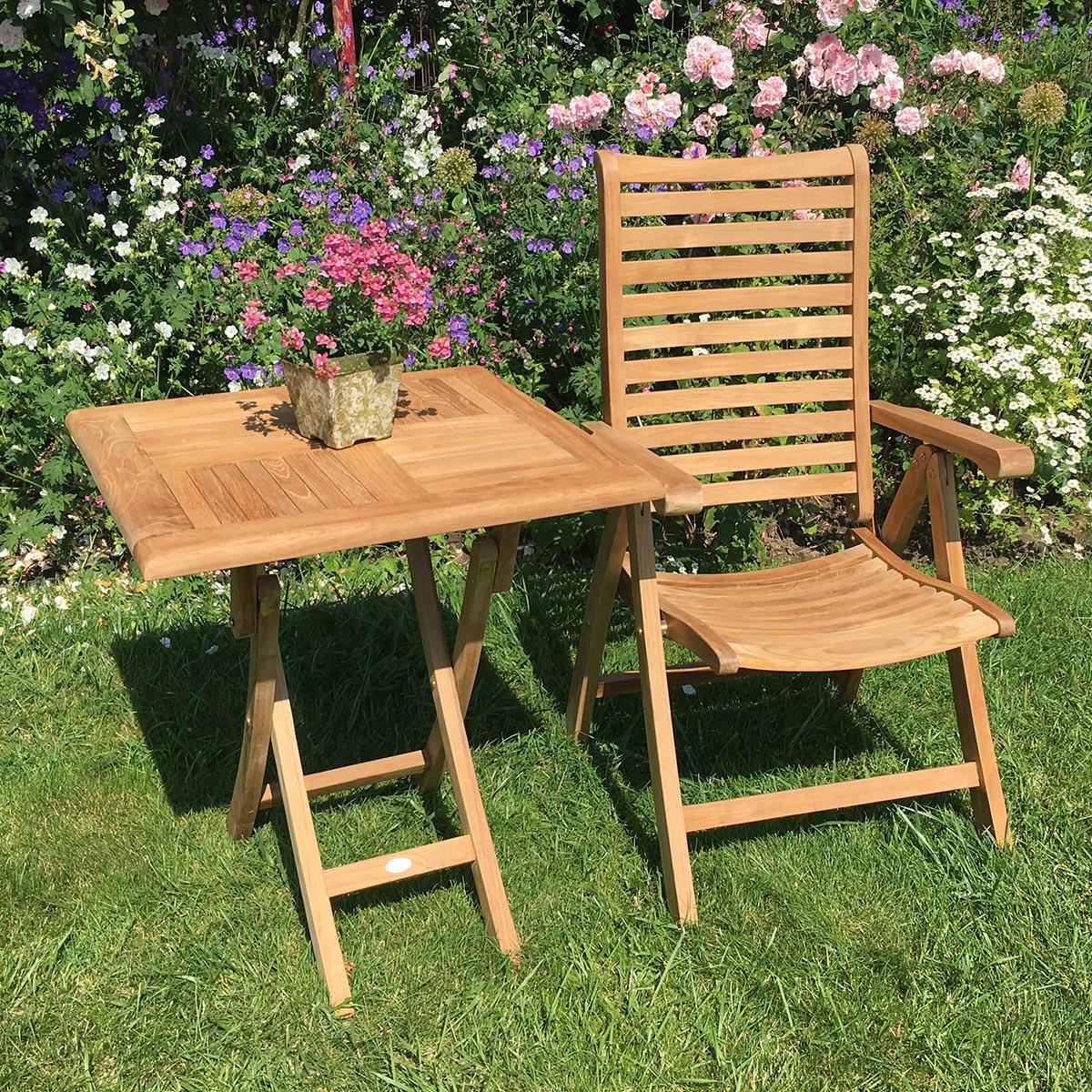 Teak Klapptisch Henley - Quadratisch, 60 x 60 cm