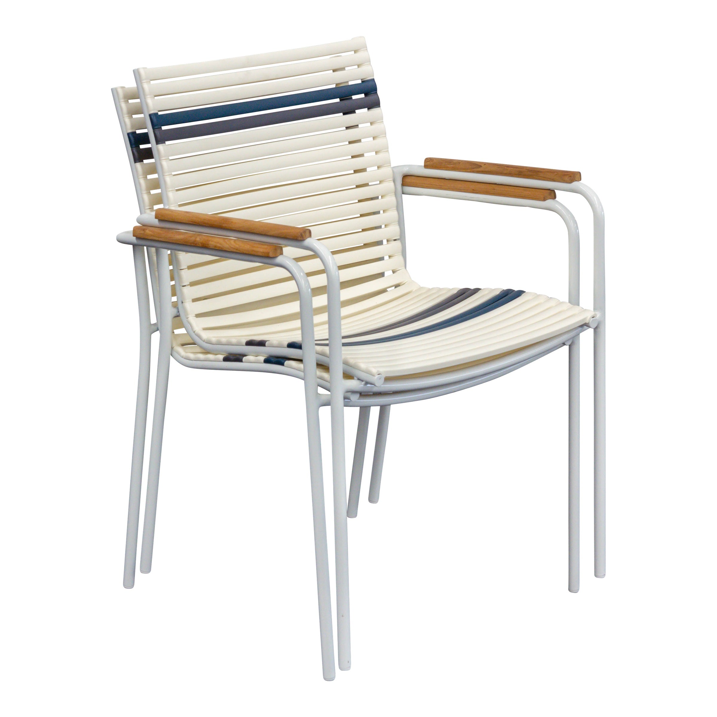 Stapelsessel Mailand, weiß anthrazit