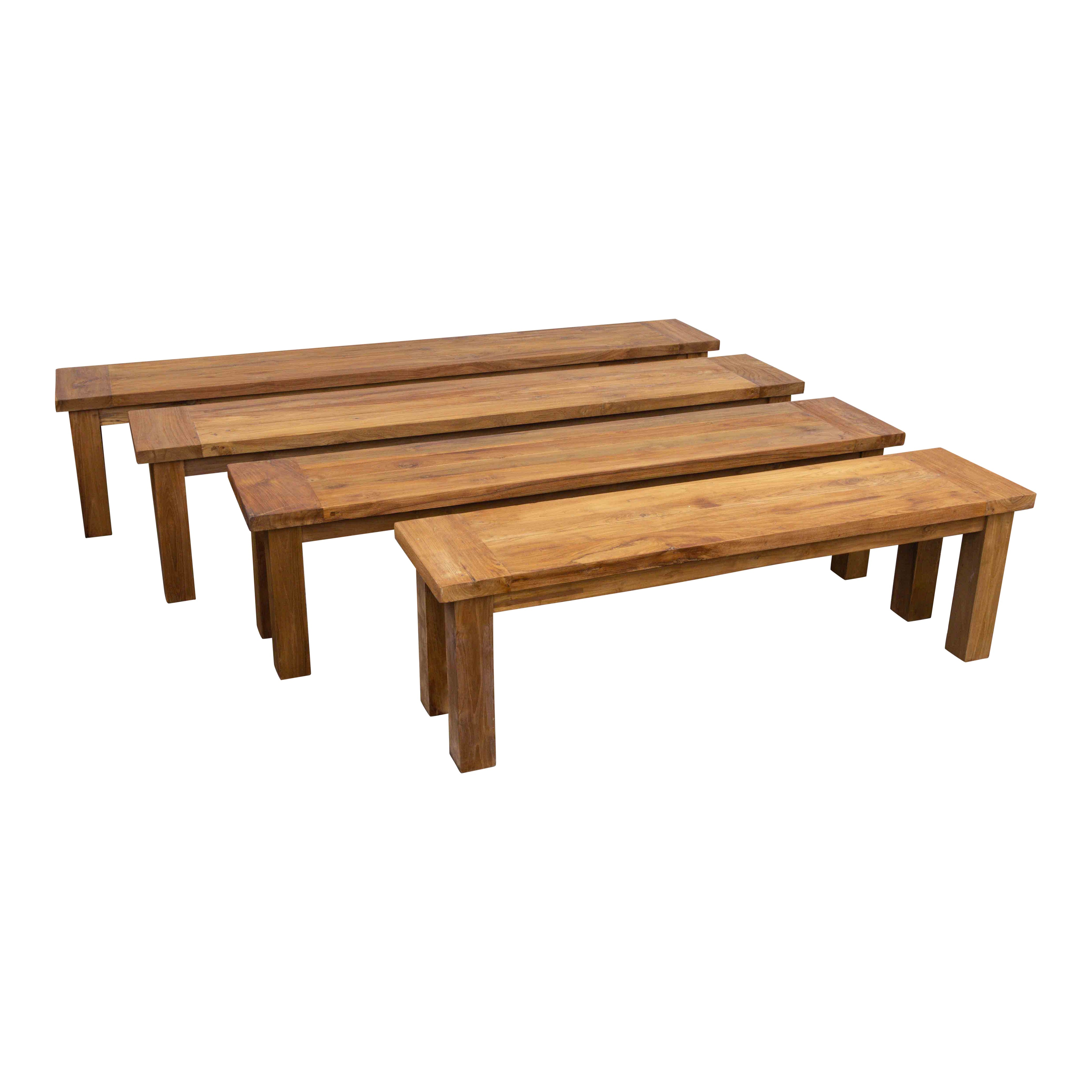 Teak Gartenbank Sarah, rustikal, 180 cm