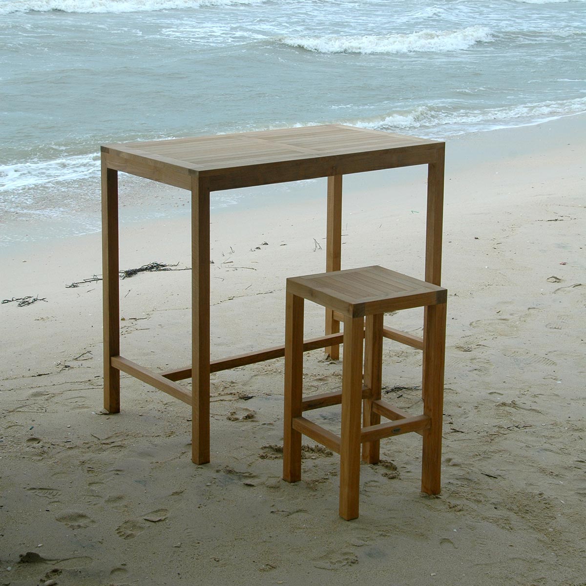 Teak Stehtisch / Bartisch Bristol, 120 x 70 cm
