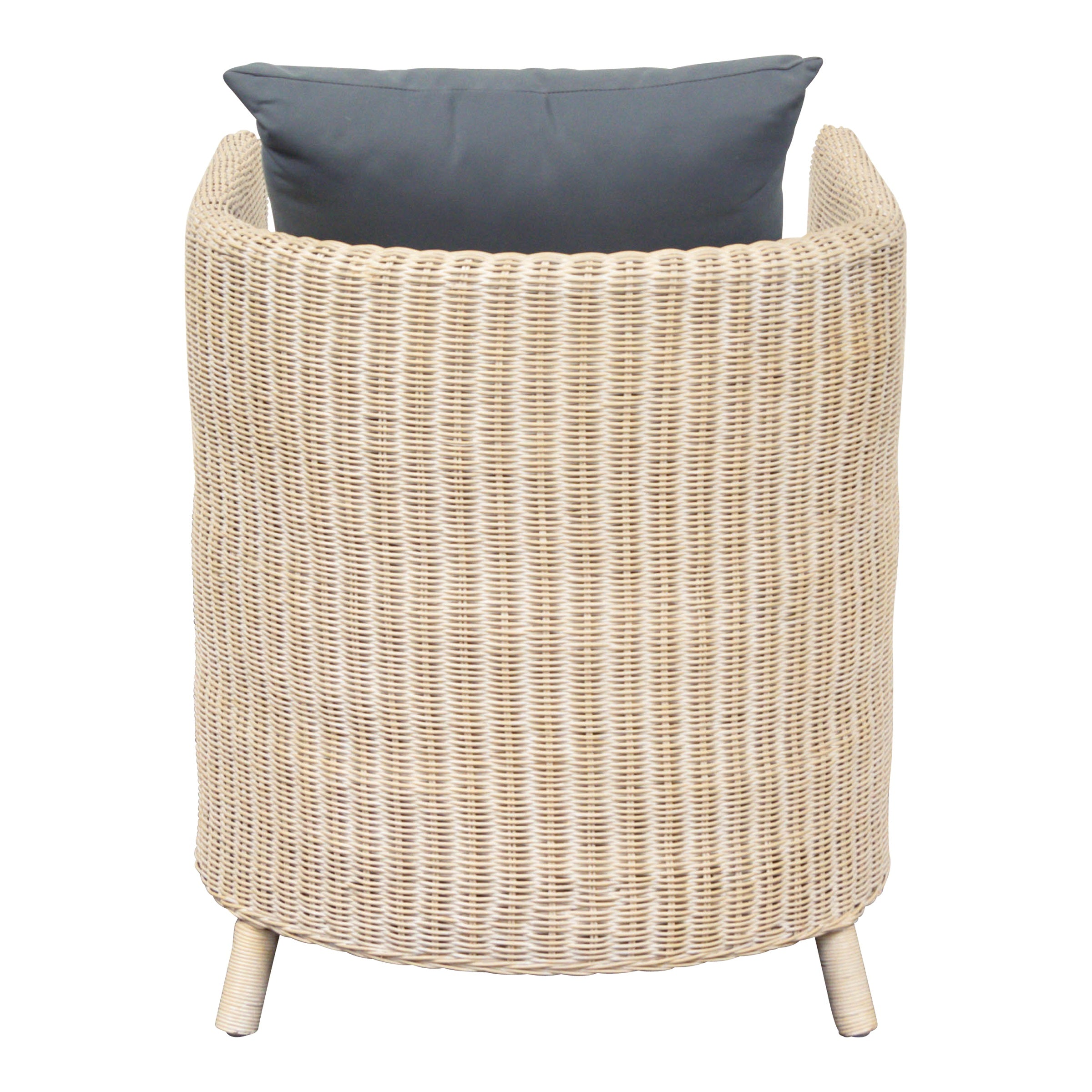 Rattansessel Hiltona, white wash, inkl. Kissen