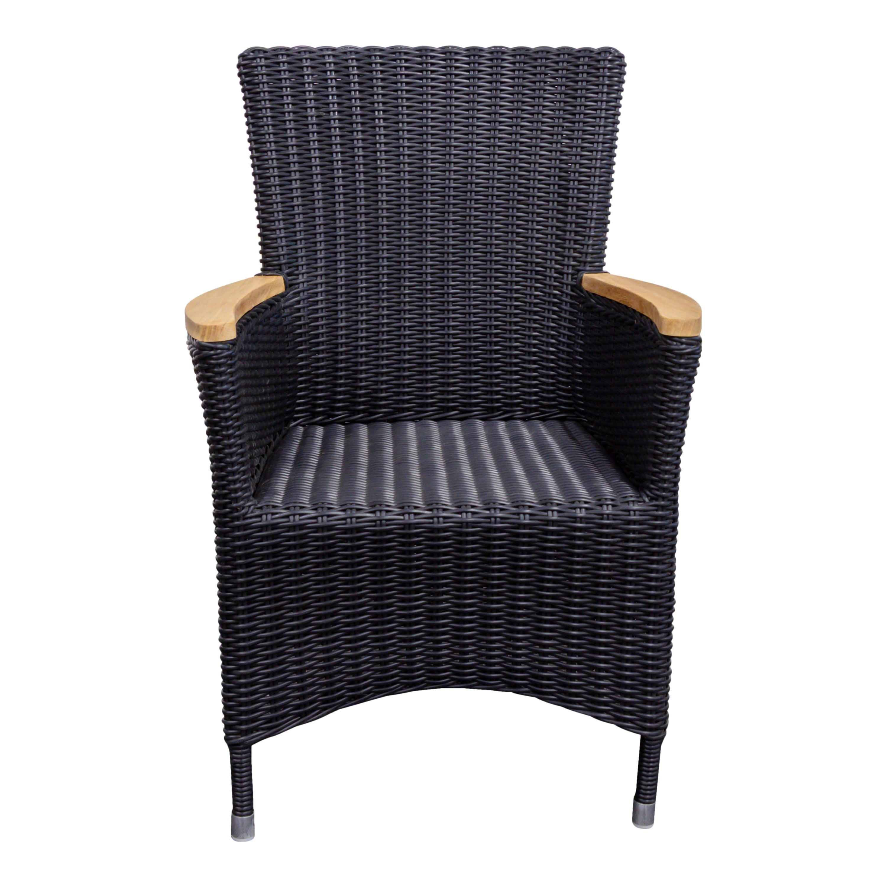 Geflecht Sessel Sapporo Highback, kubu schwarz