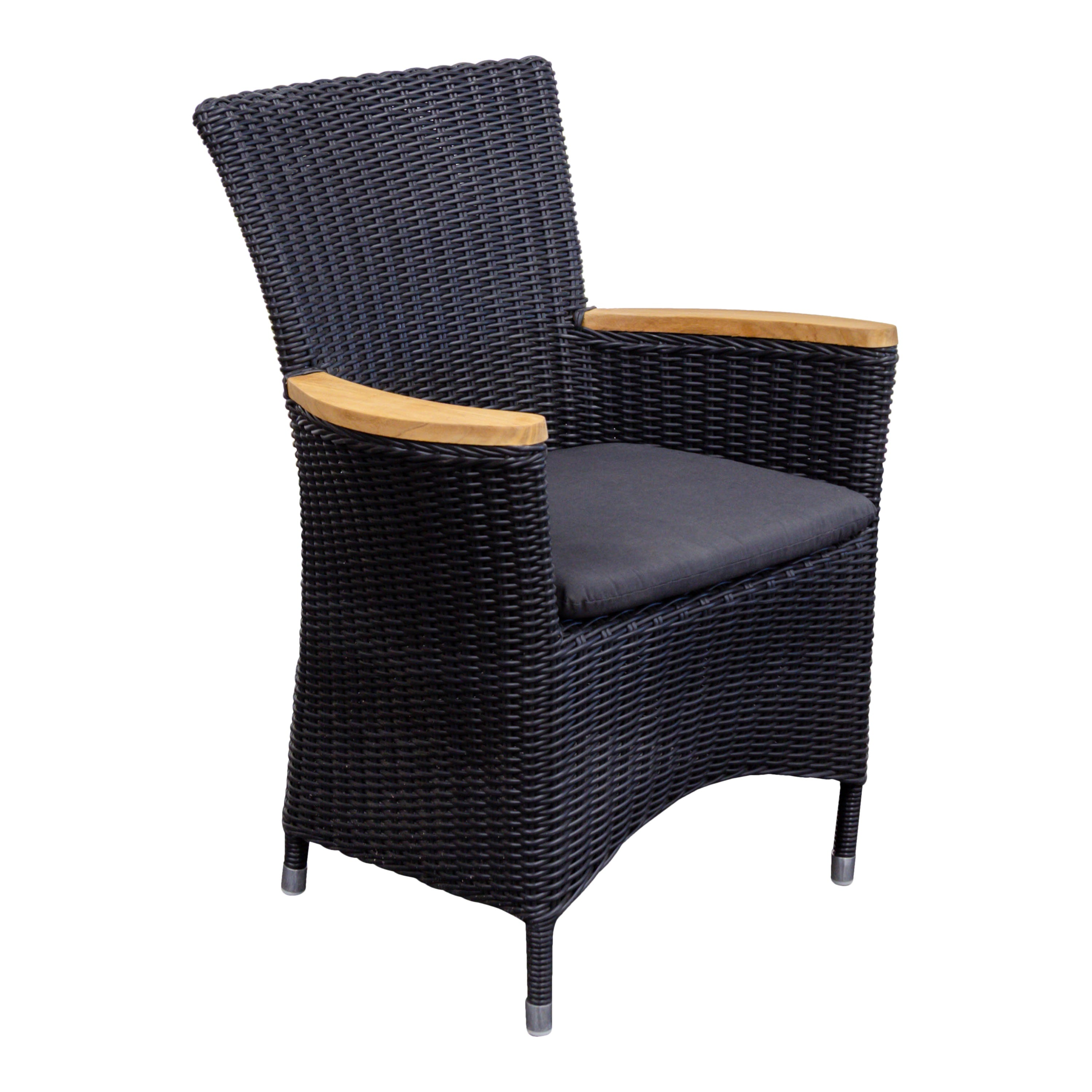 Geflecht Sessel Sapporo Highback, kubu schwarz