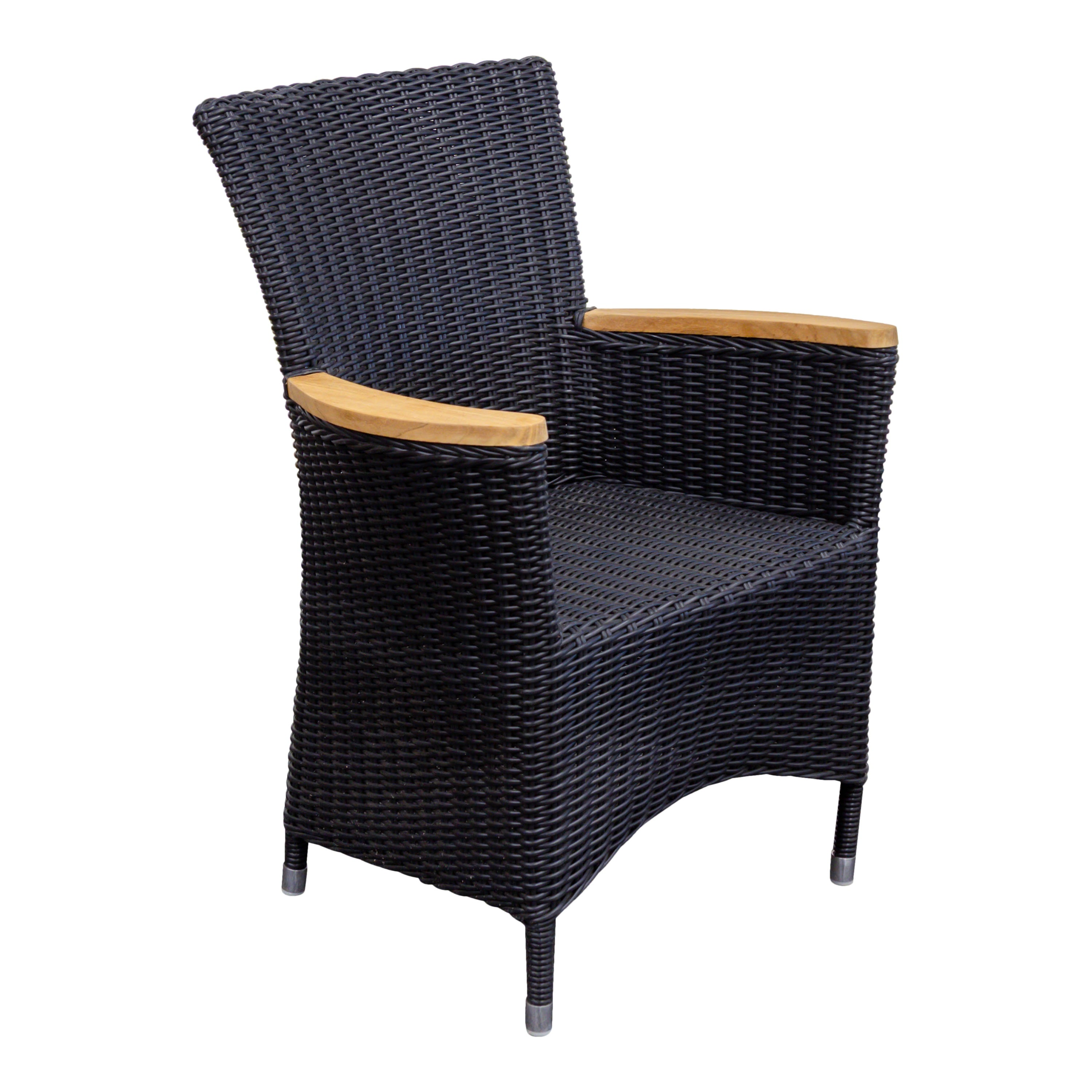 Geflecht Sessel Sapporo Highback, kubu schwarz