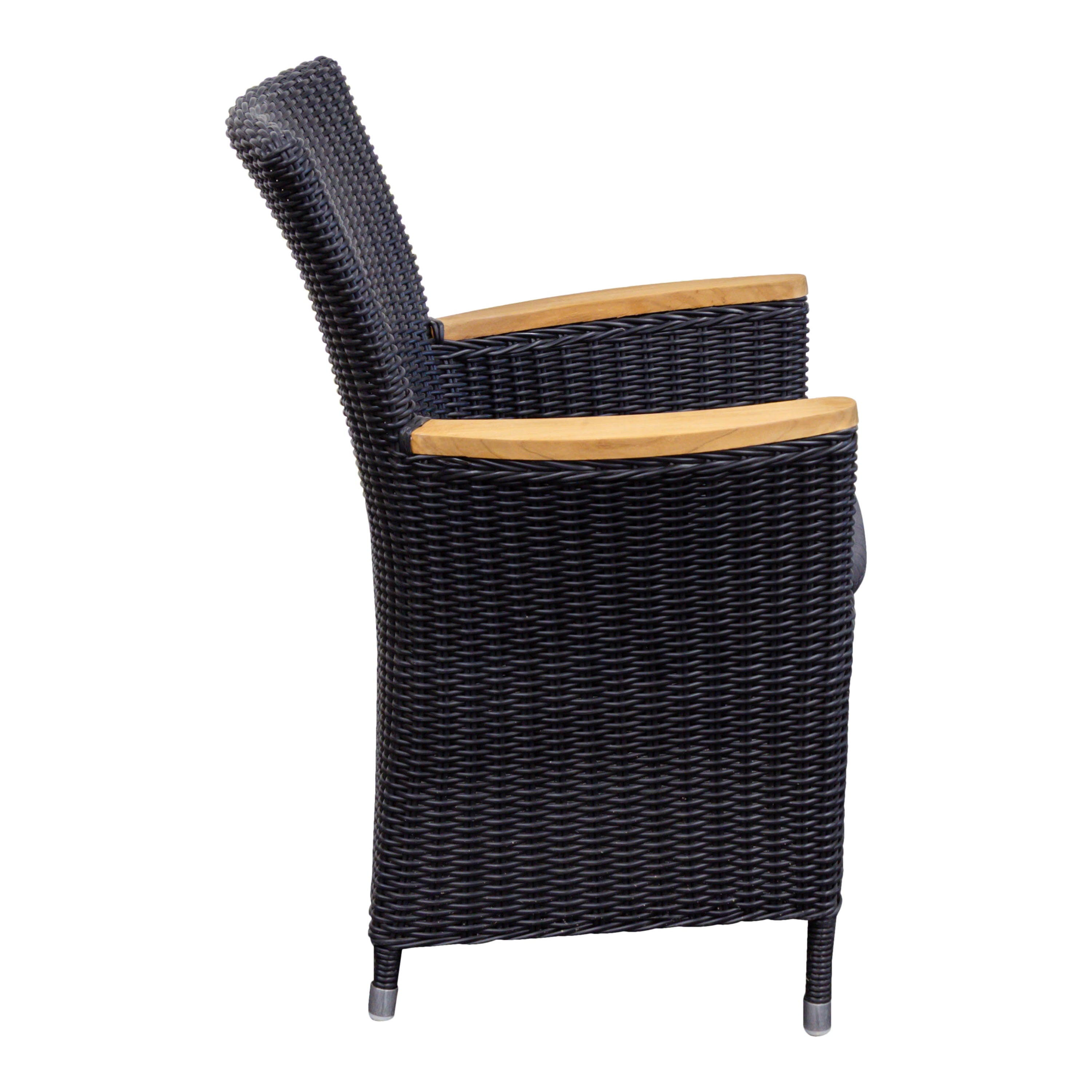 Geflecht Sessel Sapporo Highback, kubu schwarz