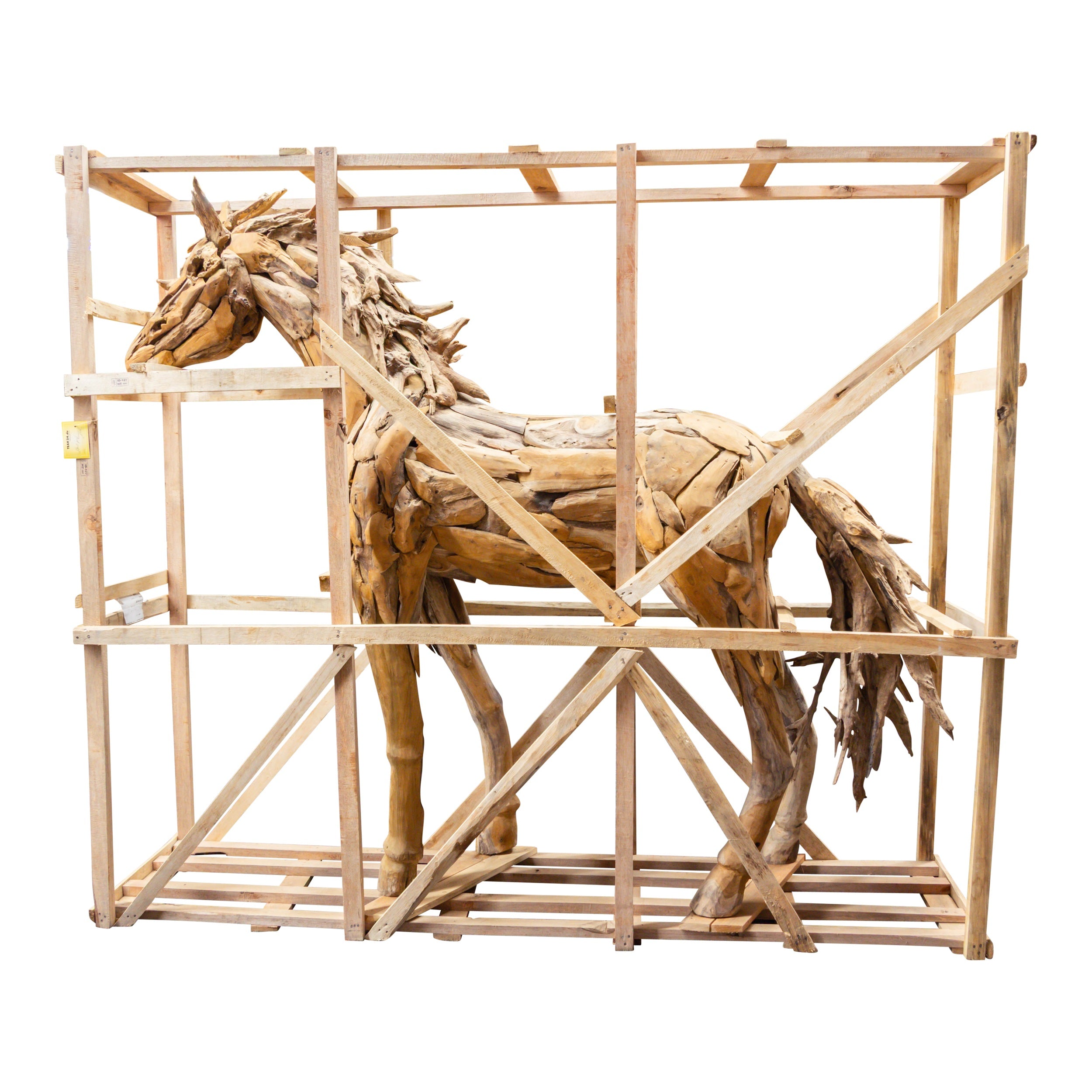 Pferd Statue aus Wurzelholz