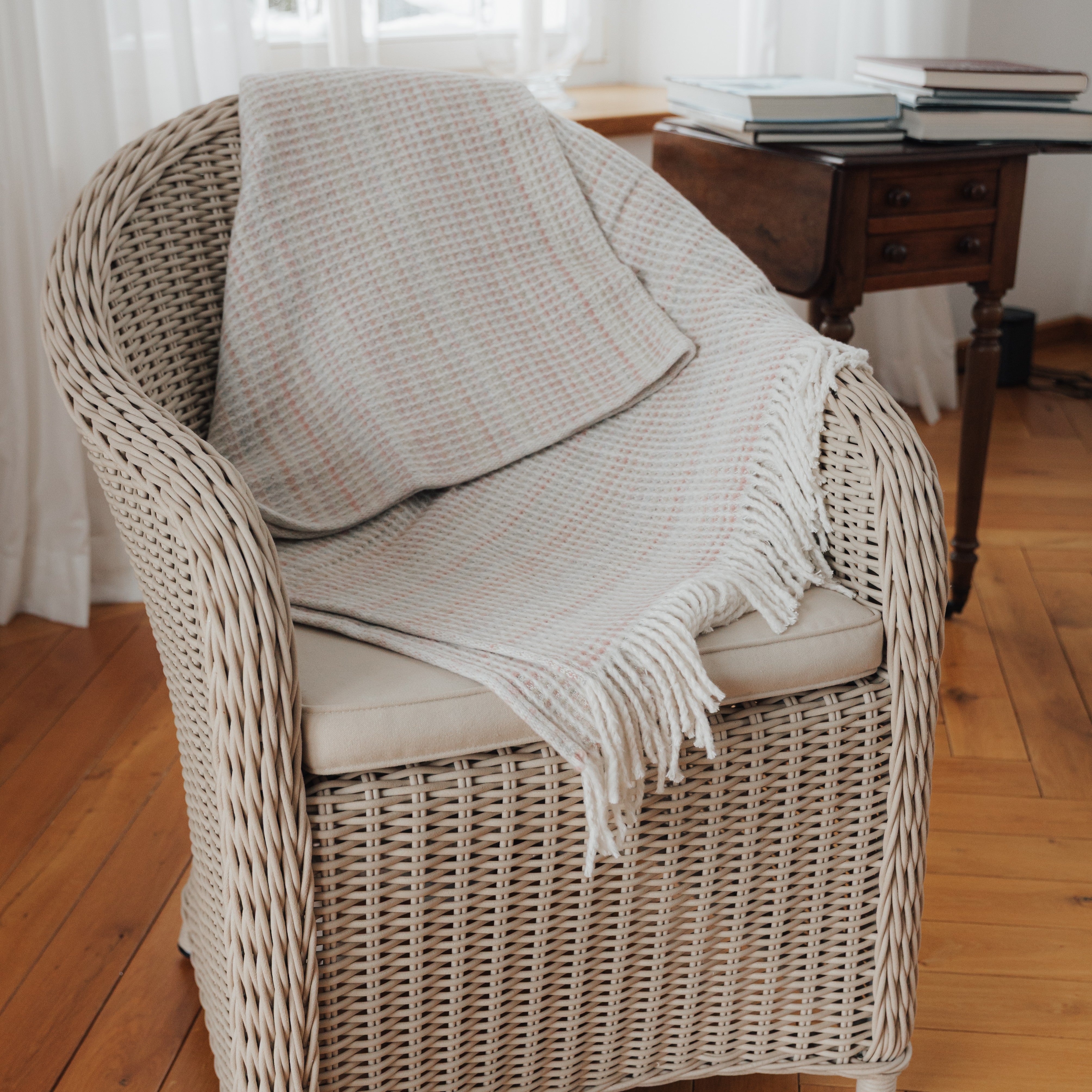 Kuscheldecke, 150x200cm, natur/rosa