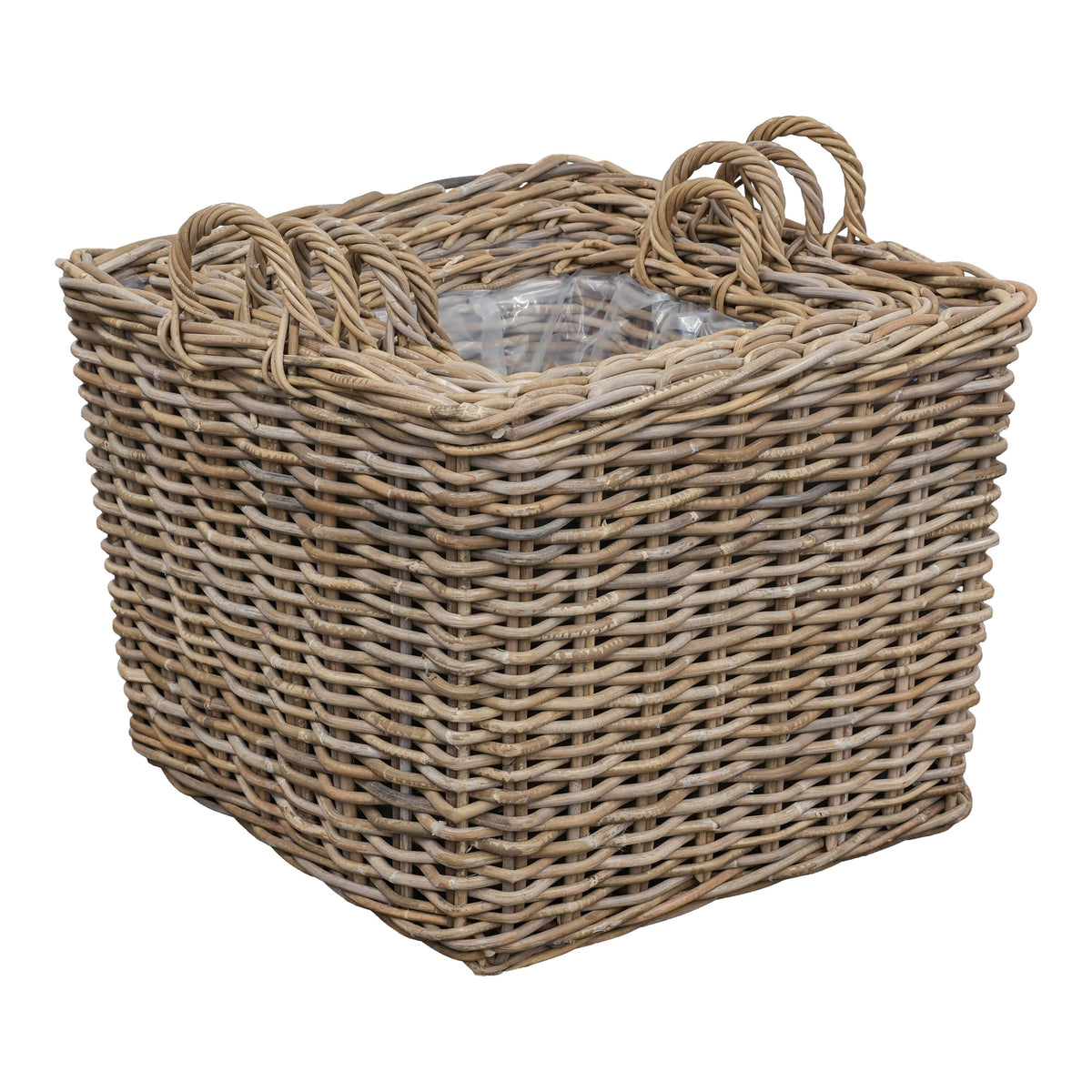 Großer Rattankorb mit Henkel, 70x70cm, XL