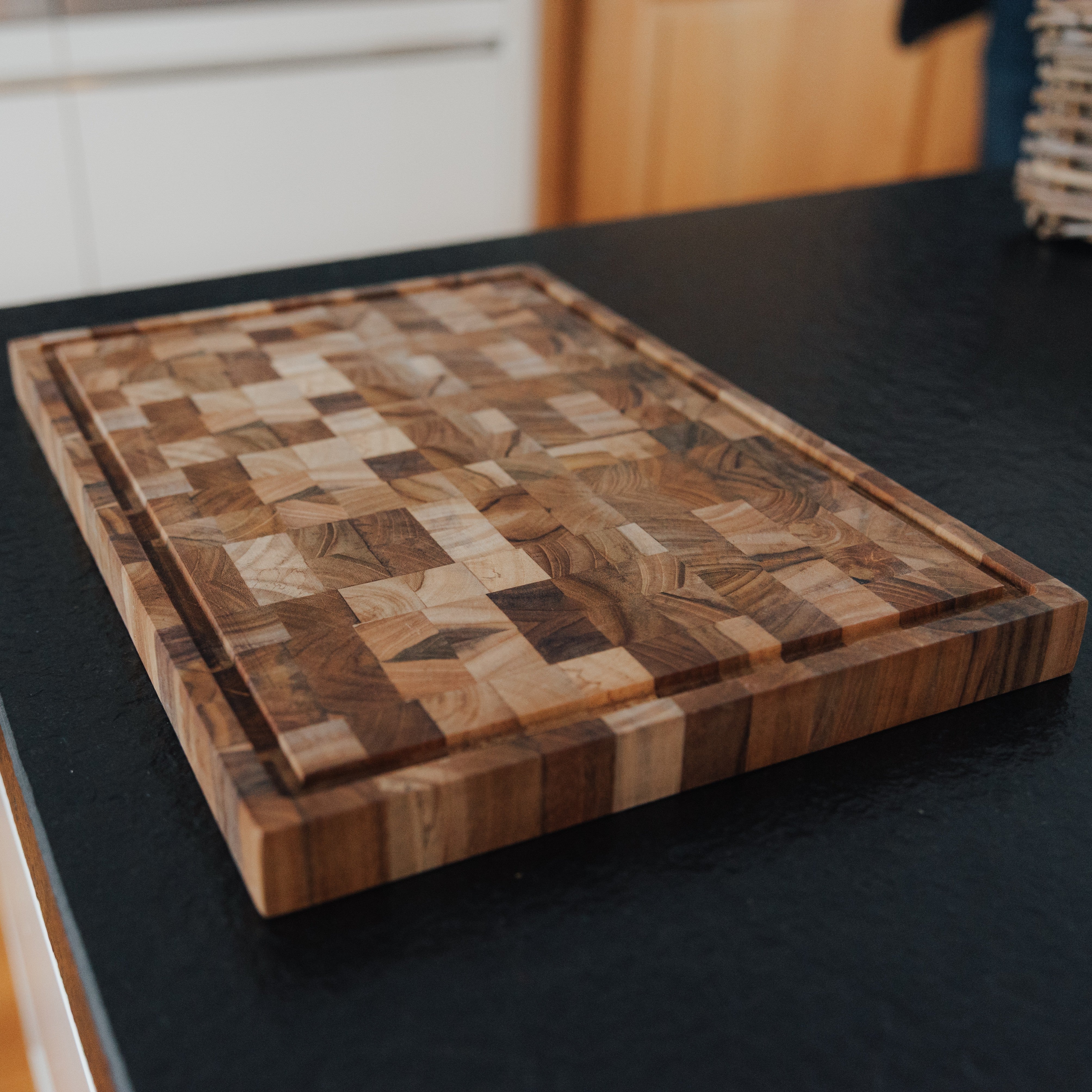 Schneidebrett Teakholz, 35x25x2,5cm, S