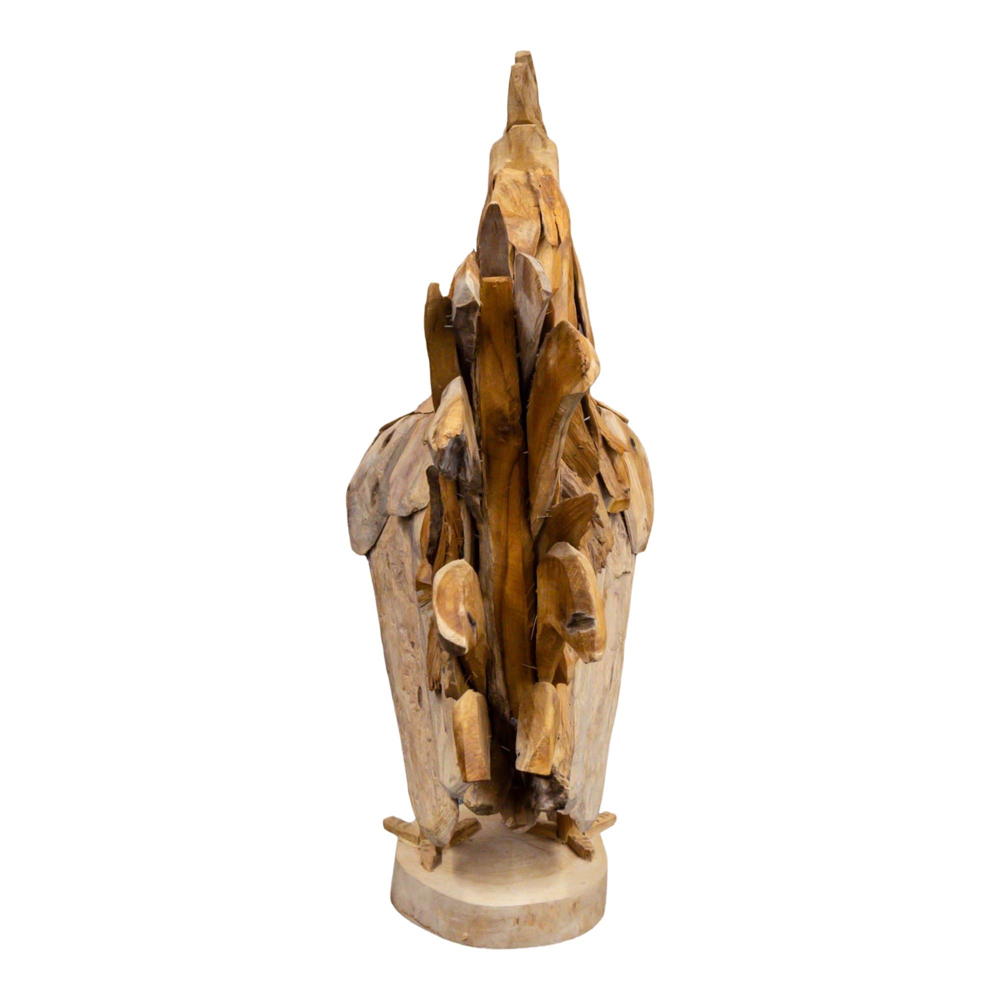 Teak Dekofigur, Hahn, S