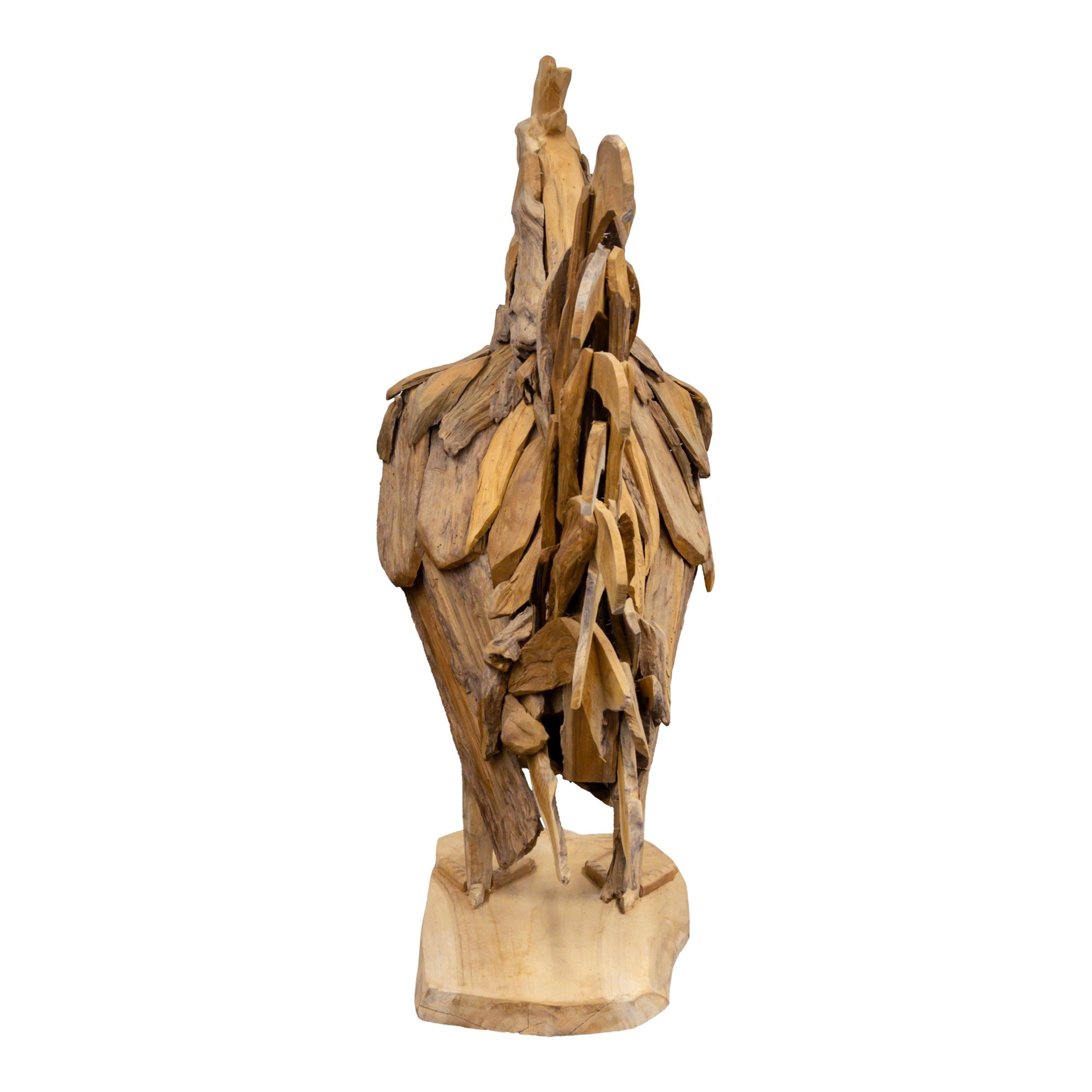 Teak Dekofigur, Hahn, L