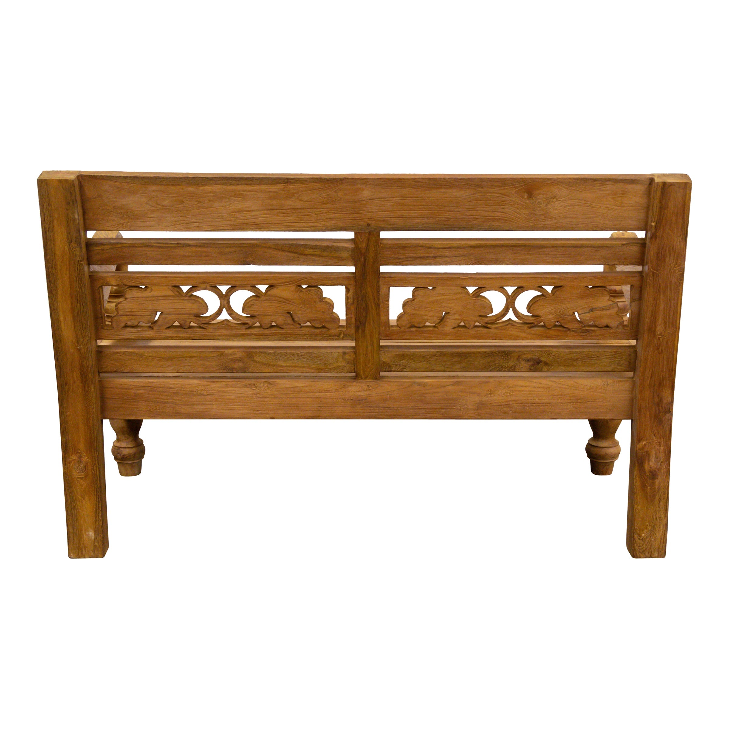 Teak Gartenbank mit Weinreben-Motiv, 150cm