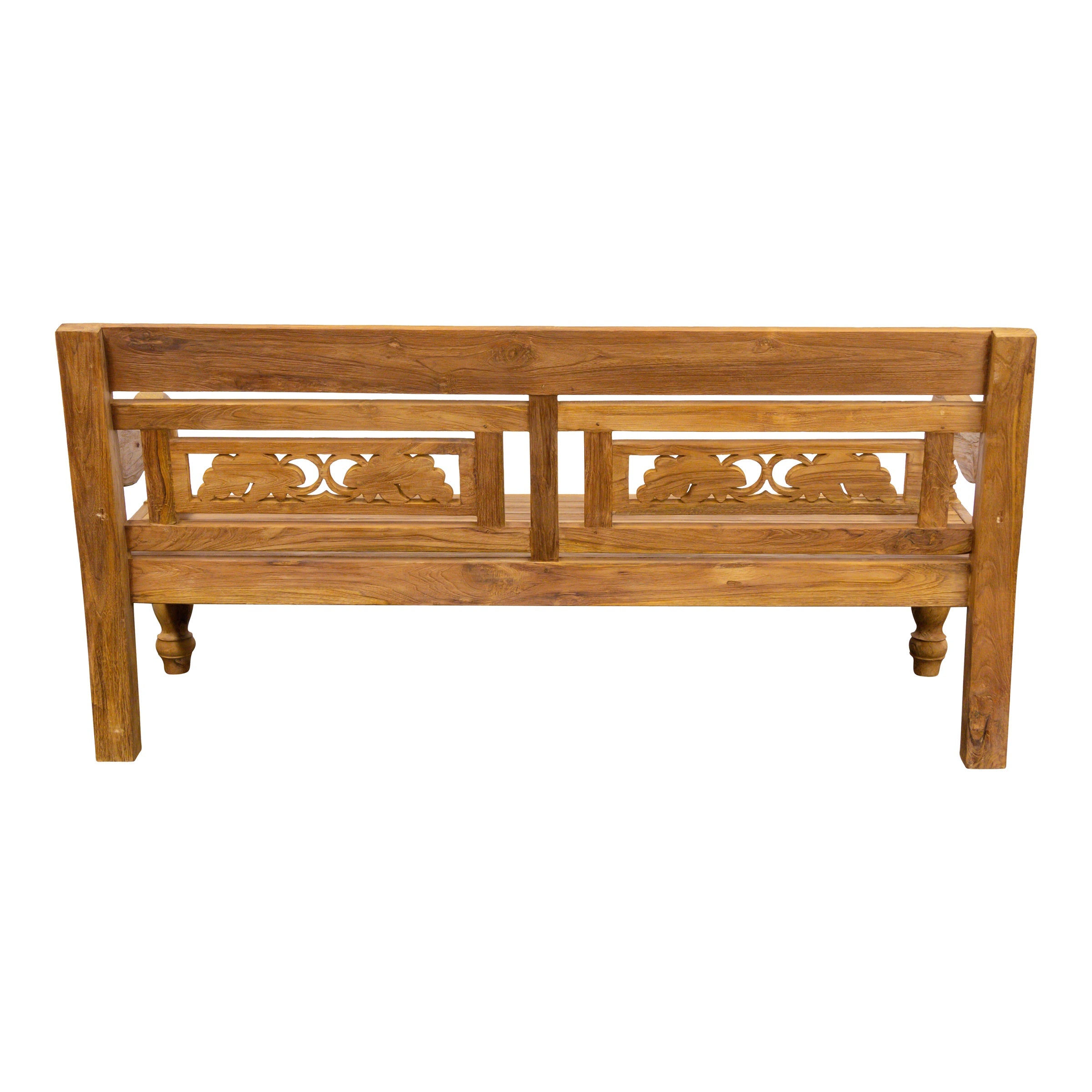 Teak Gartenbank mit Weinreben-Motiv, 200cm