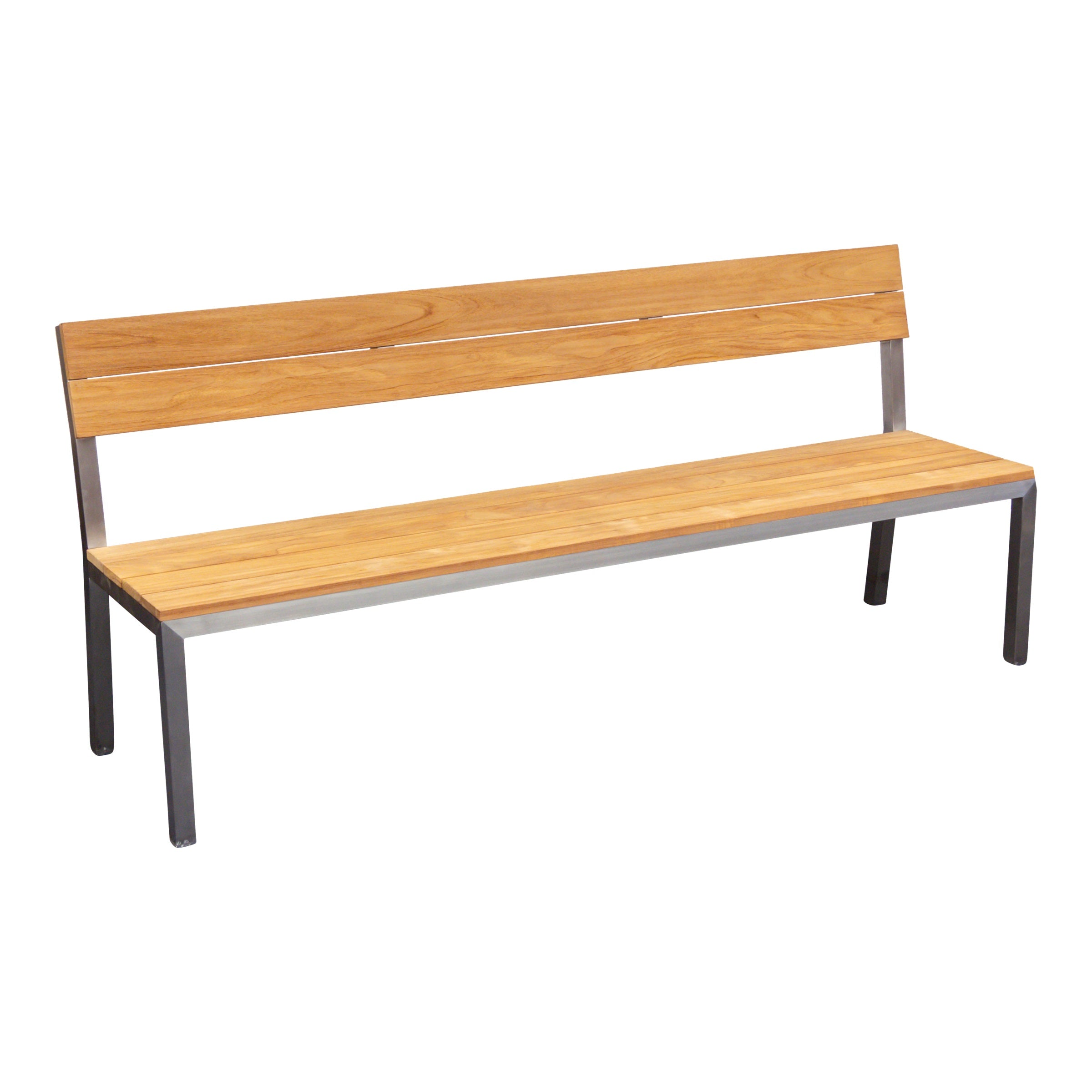 Gartenbank Monaco, 200cm, mit Edelstahlgestell