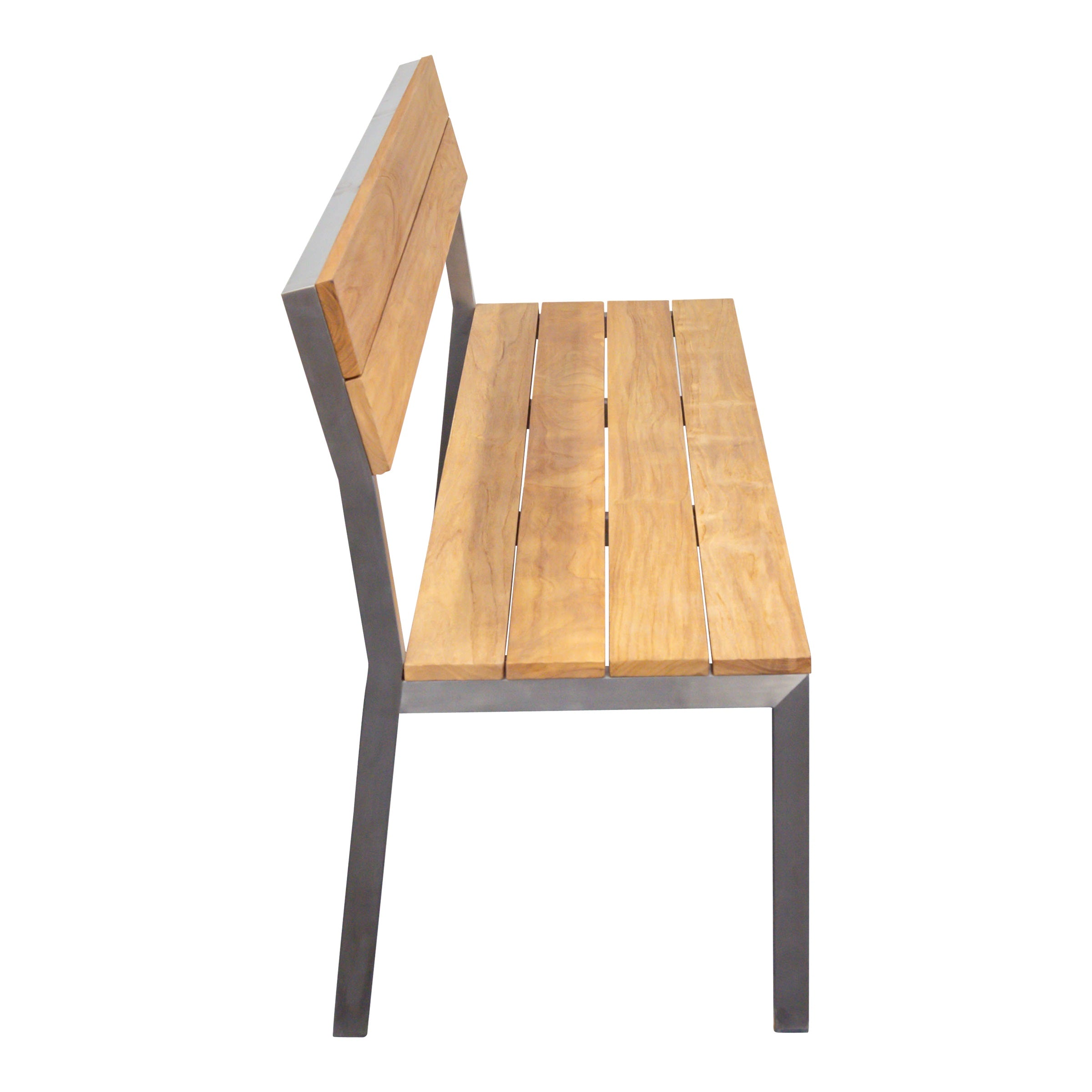 Gartenbank Monaco, 200cm, mit Edelstahlgestell