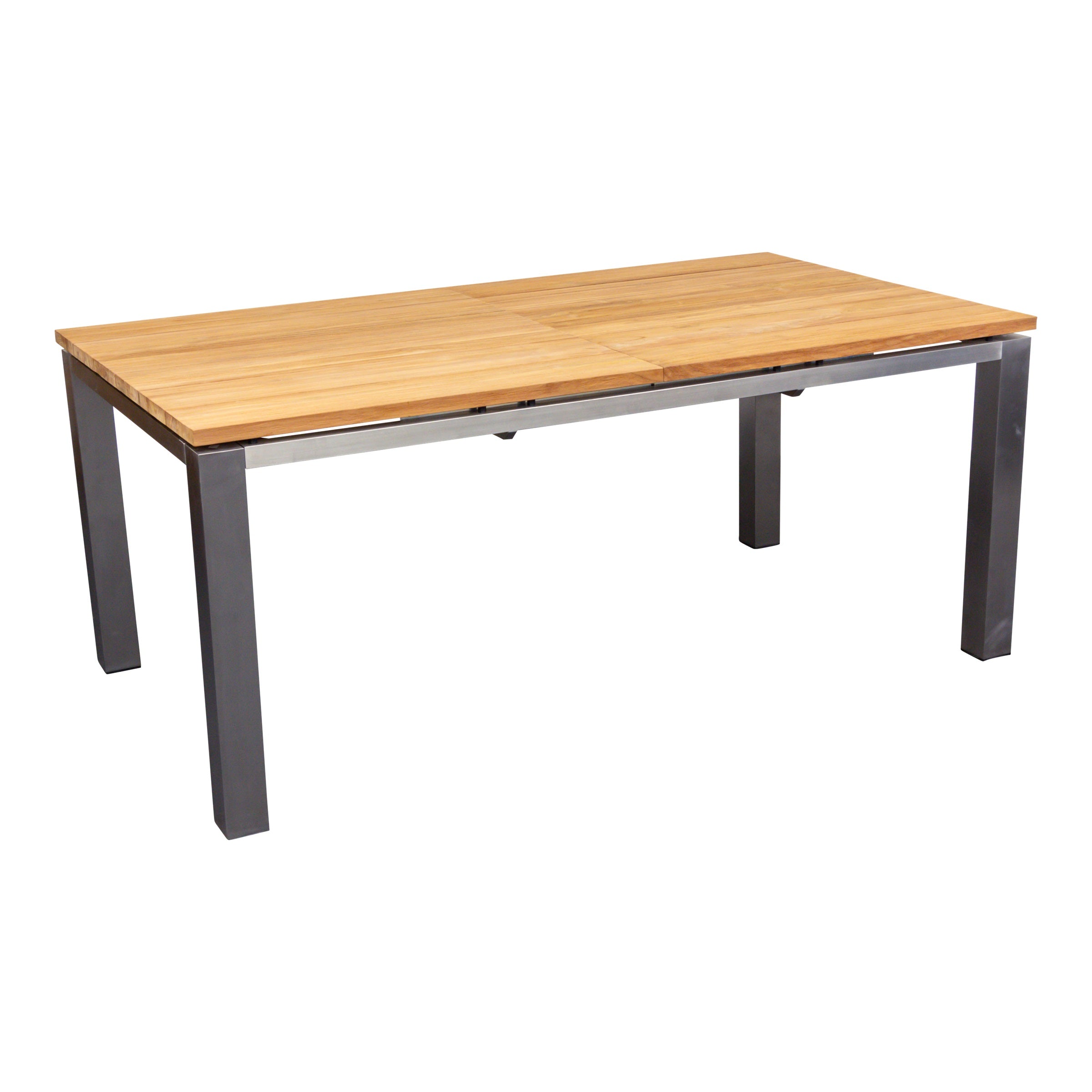 Ausziehbarer Gartentisch Monaco, 180/240x 100cm, mit Edelstahlgestell