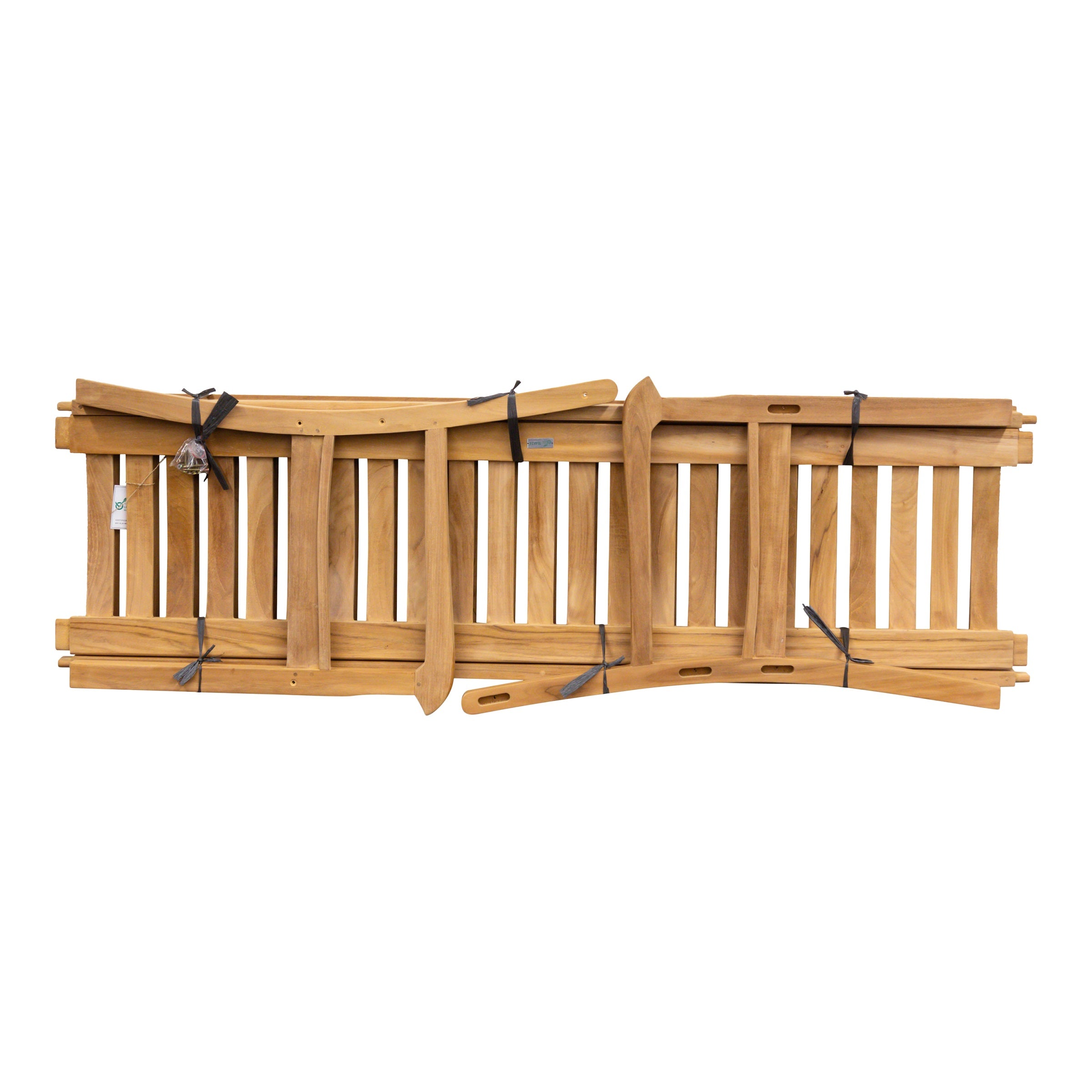 Teak Gartenbank Beaufort, verschraubt, 180 cm, Selbstmontage