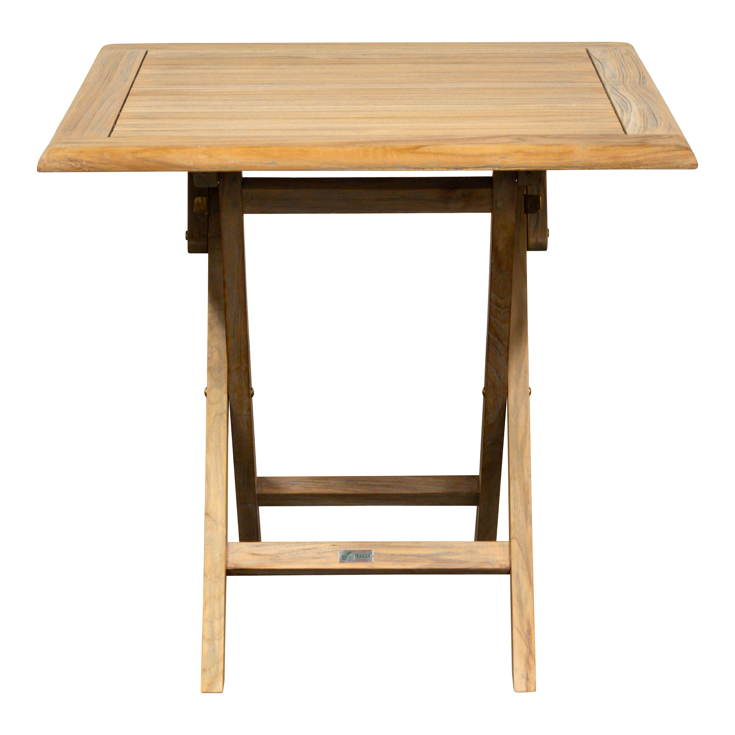 Teak Klapptisch Sumba, Quadratisch, washed grey, 80 x 80 cm