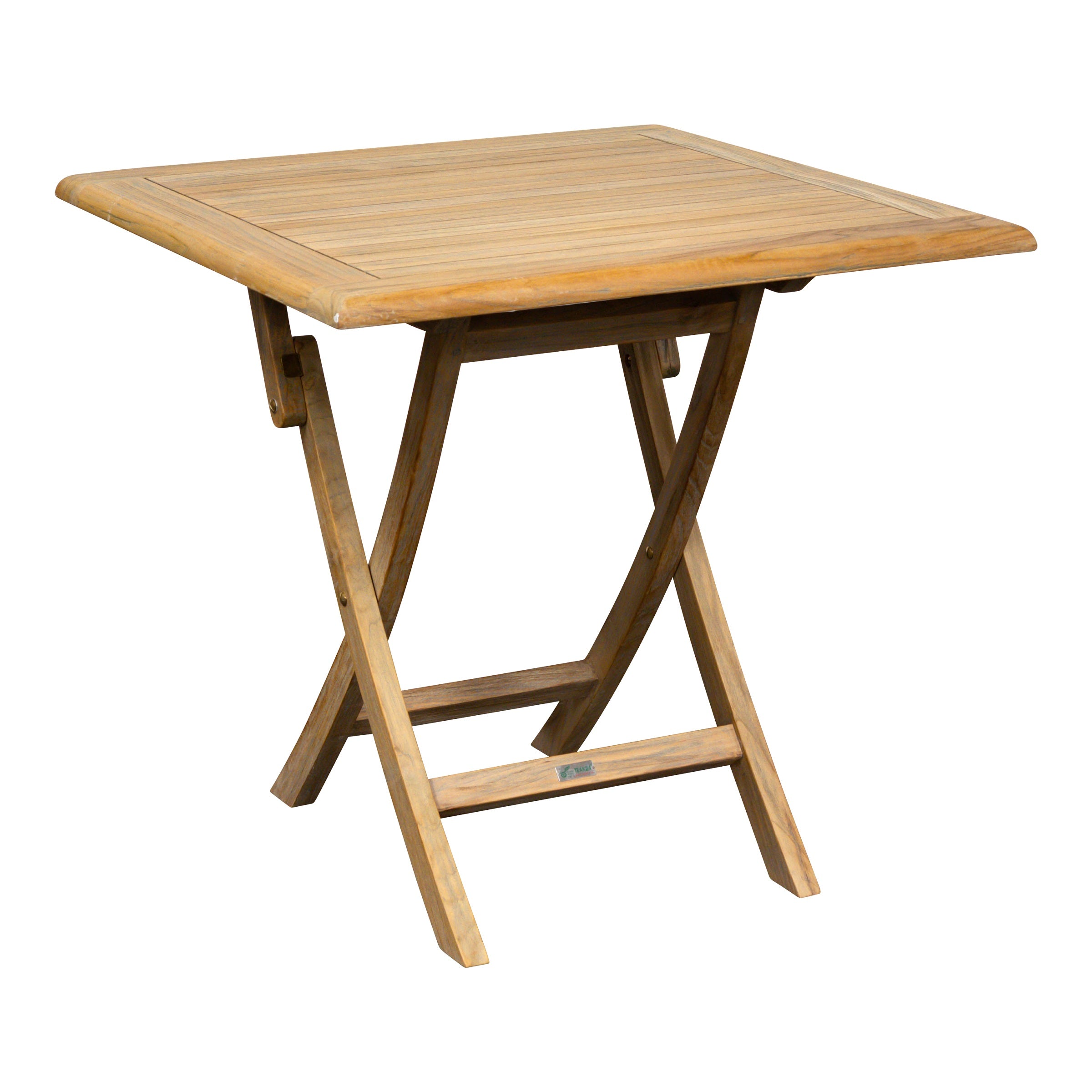 Teak Klapptisch Sumba, Quadratisch, washed grey, 80 x 80 cm