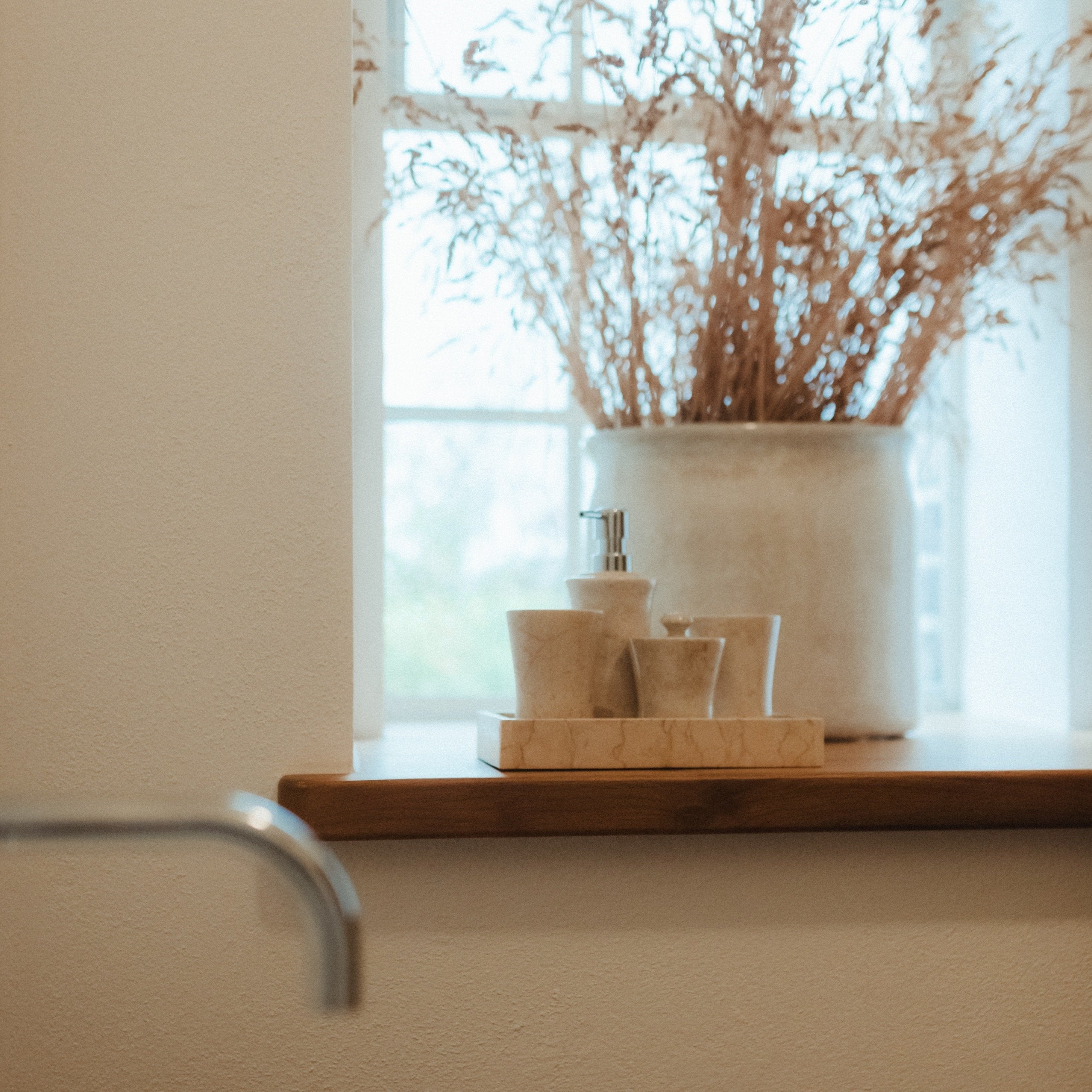 Badezimmerset, 5-teilig, creme