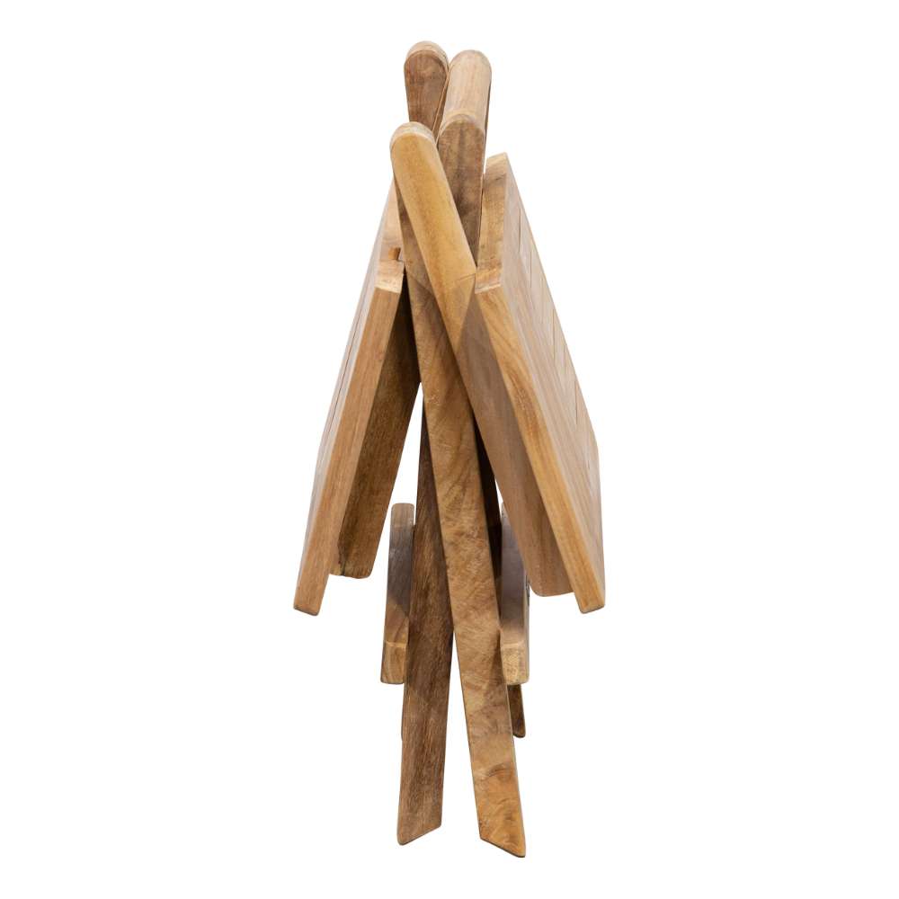 Teak Beistellklapptisch Picknick, quadratisch, 50x50cm