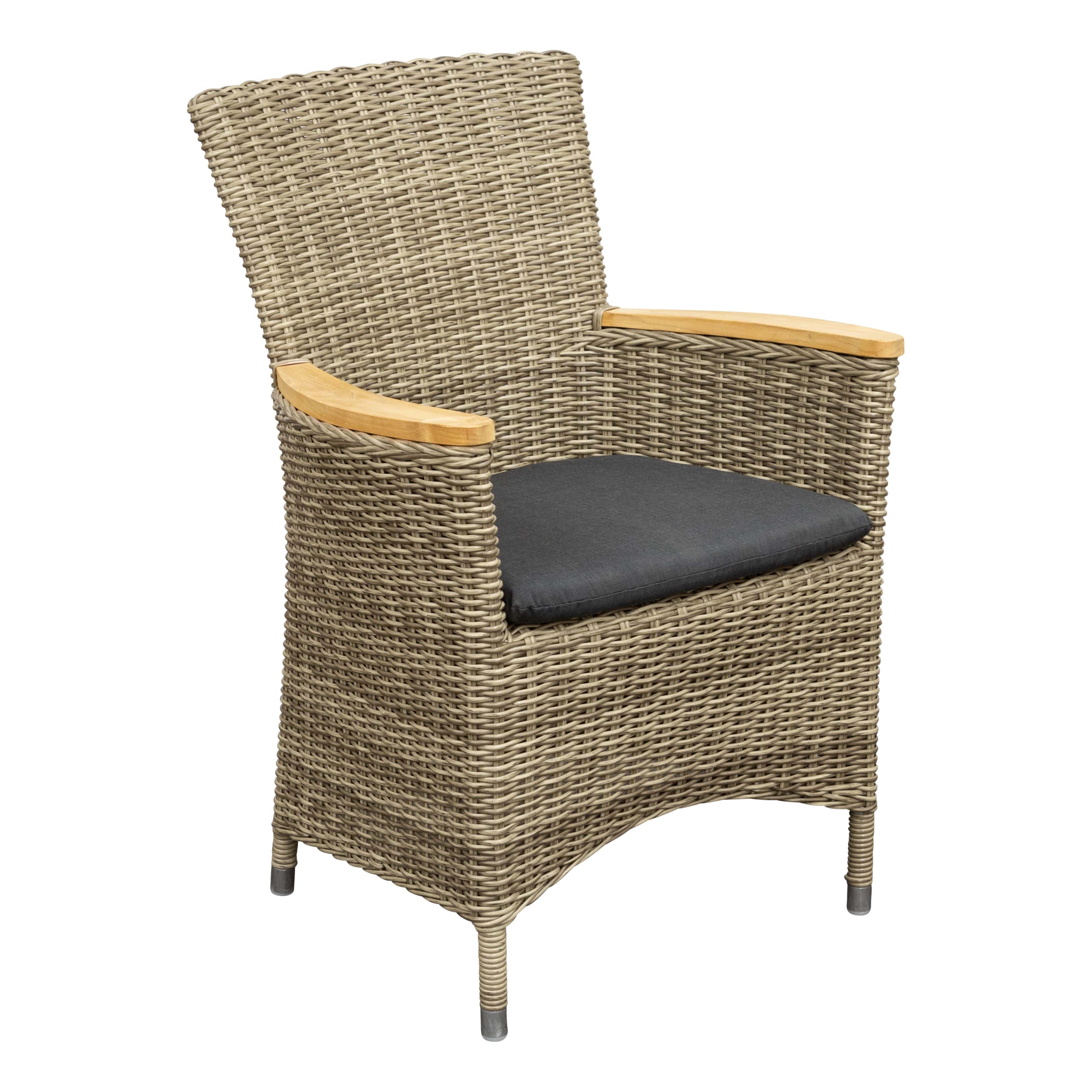 Geflecht Sessel Sapporo Highback, kubu grau