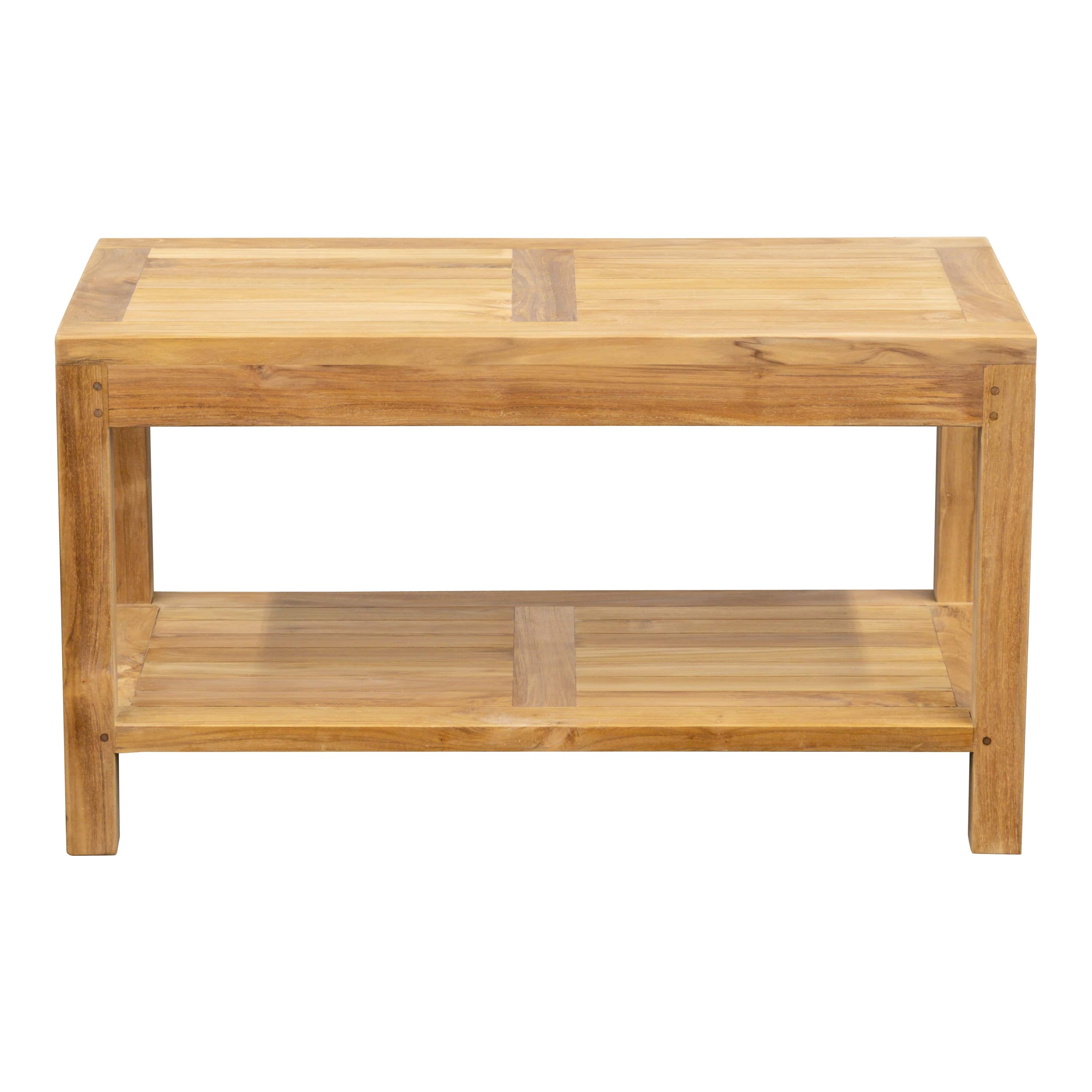 Teak Beistelltisch Bristol m. Ablage, 90x45x50cm