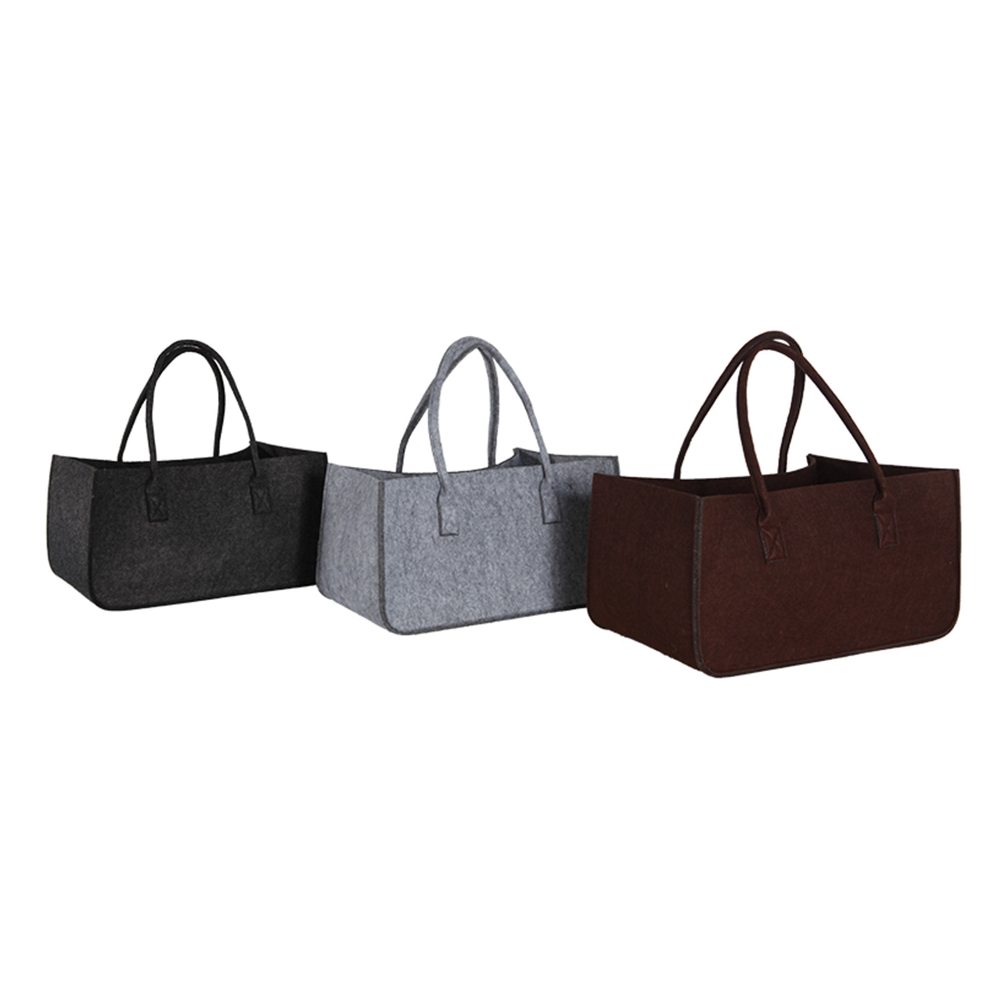 Filztasche mit Griff, dunkelgrau