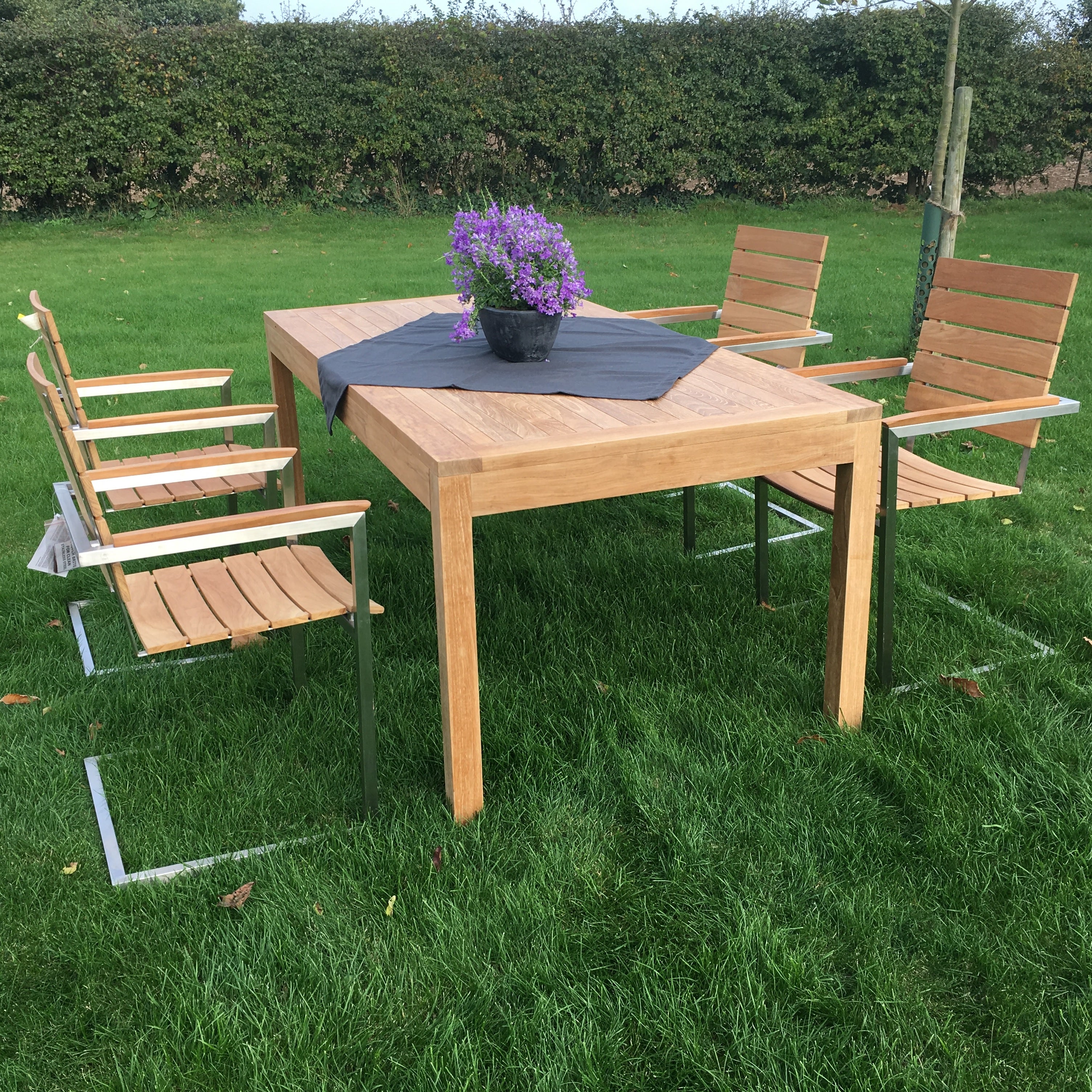 Teak Bistrotisch Bristol, rechteckig, 120x80cm