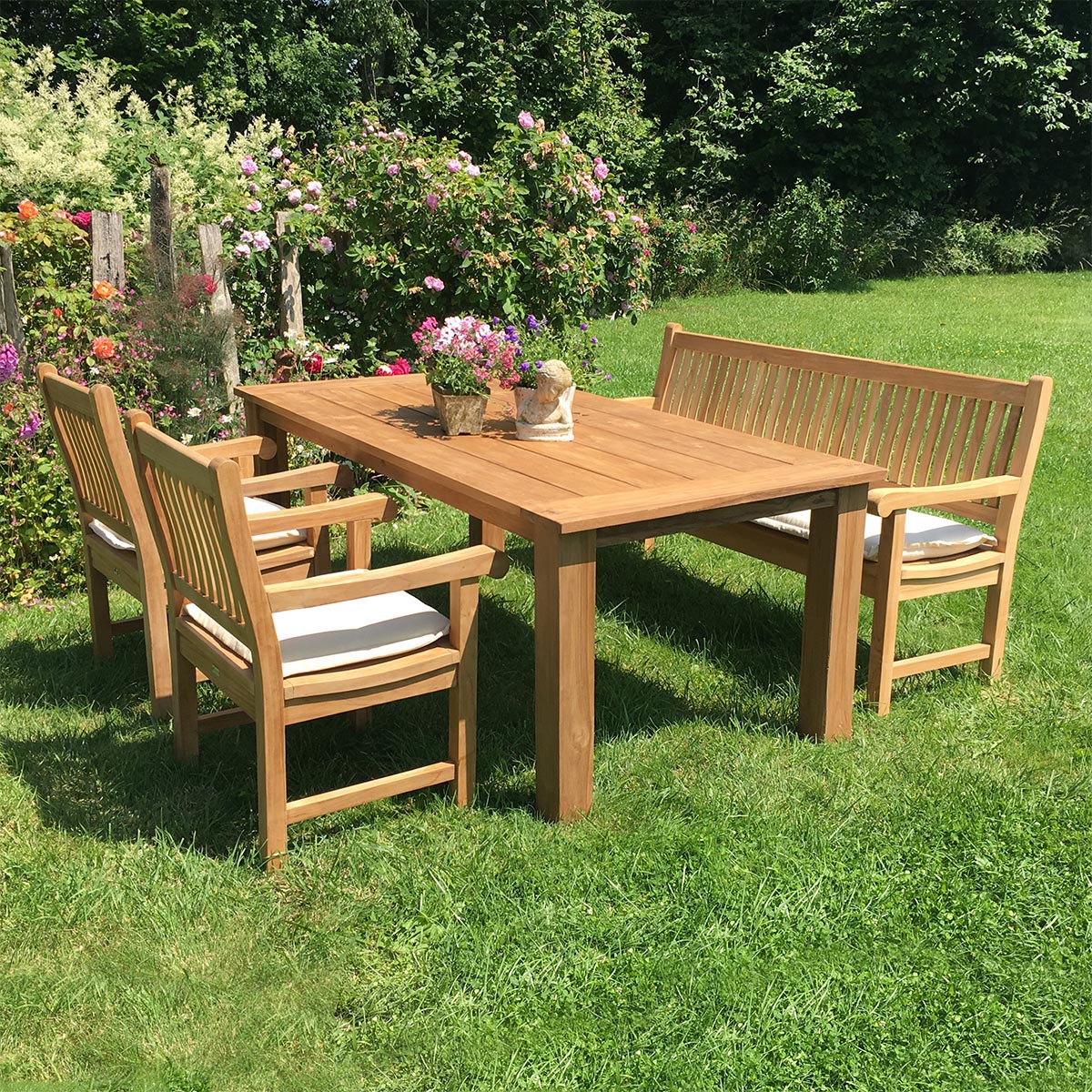 Teak Gartenbank Victoria, 180 cm