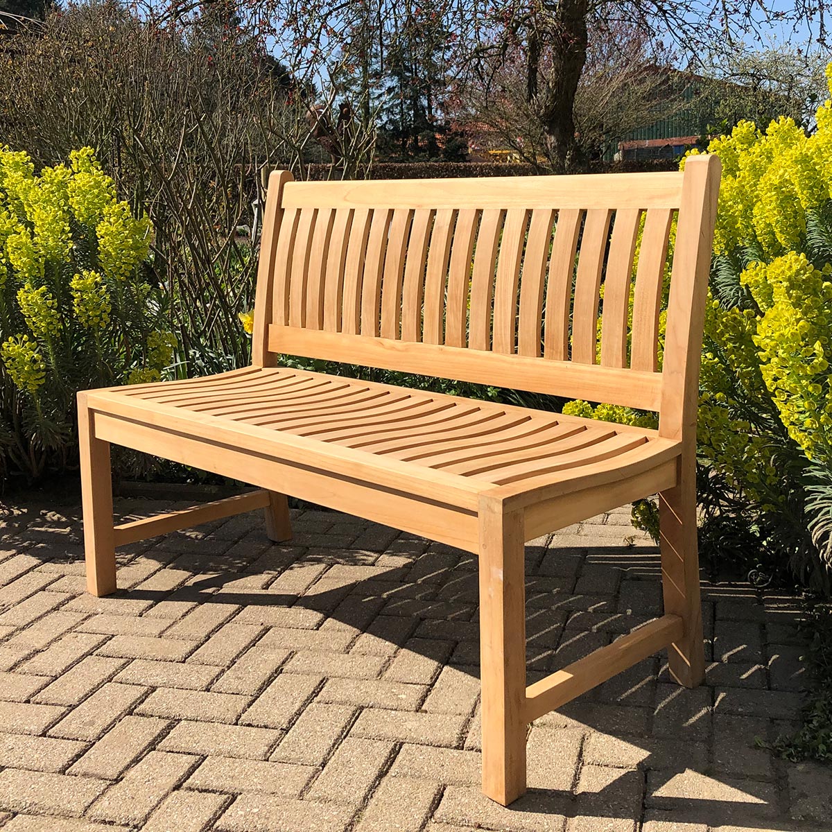 Teak Gartenbank Beaufort ohne Armlehnen, 130 cm