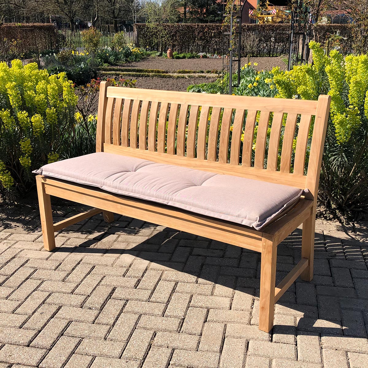 Teak Gartenbank Beaufort ohne Armlehnen, 150 cm