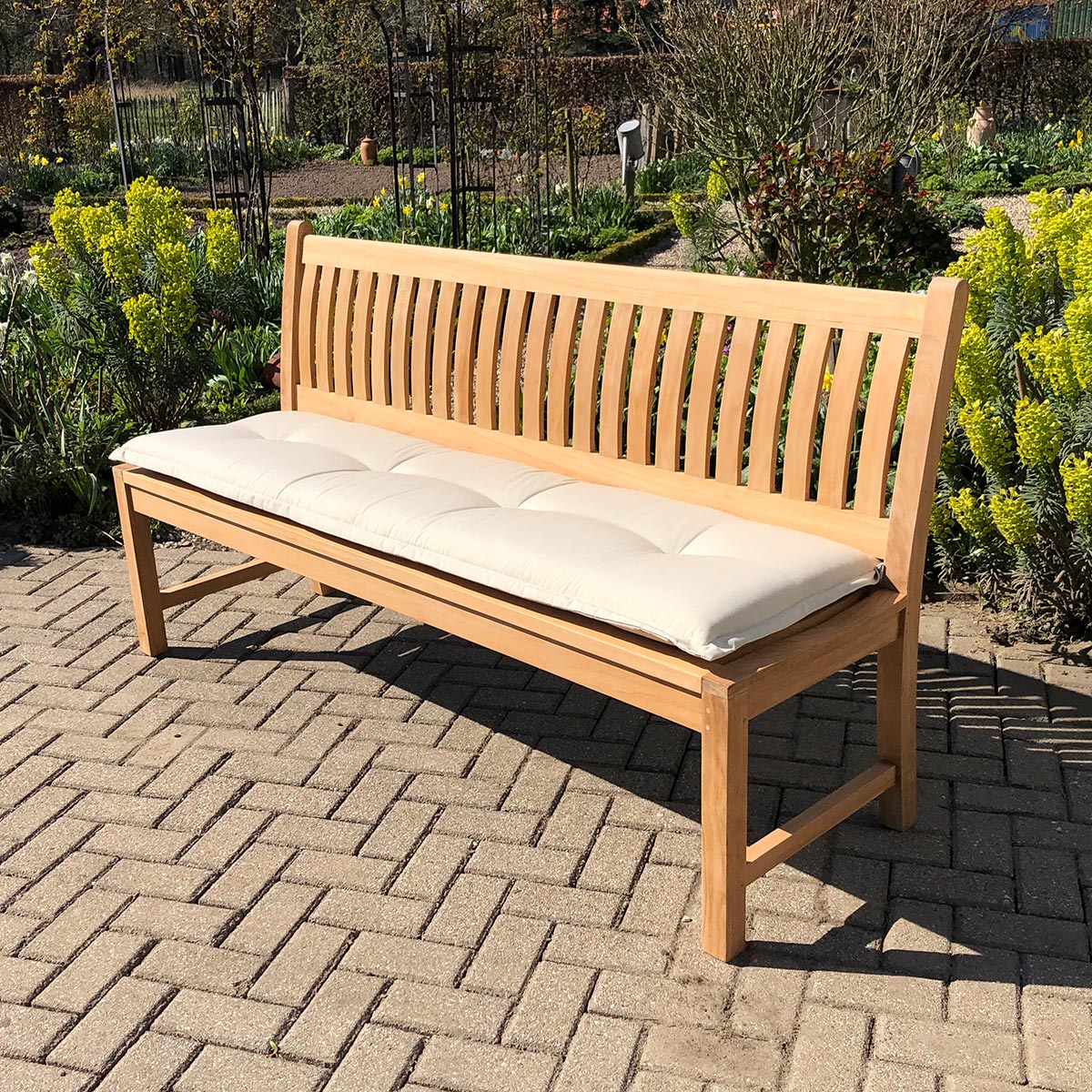 Teak Gartenbank Beaufort ohne Armlehnen, 180 cm