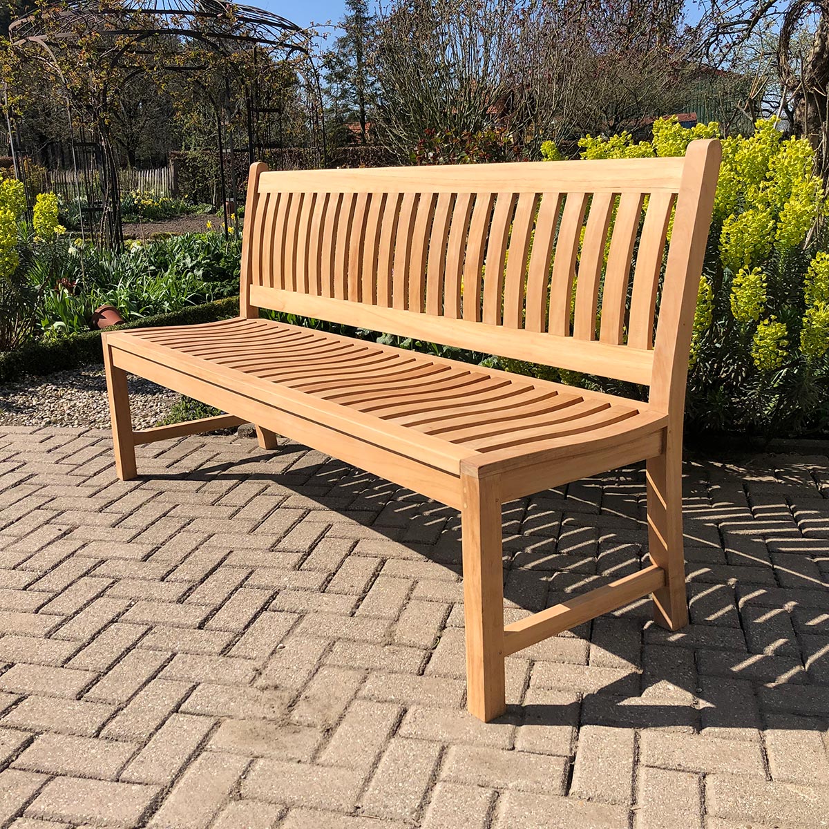 Teak Gartenbank Beaufort ohne Armlehnen, 180 cm