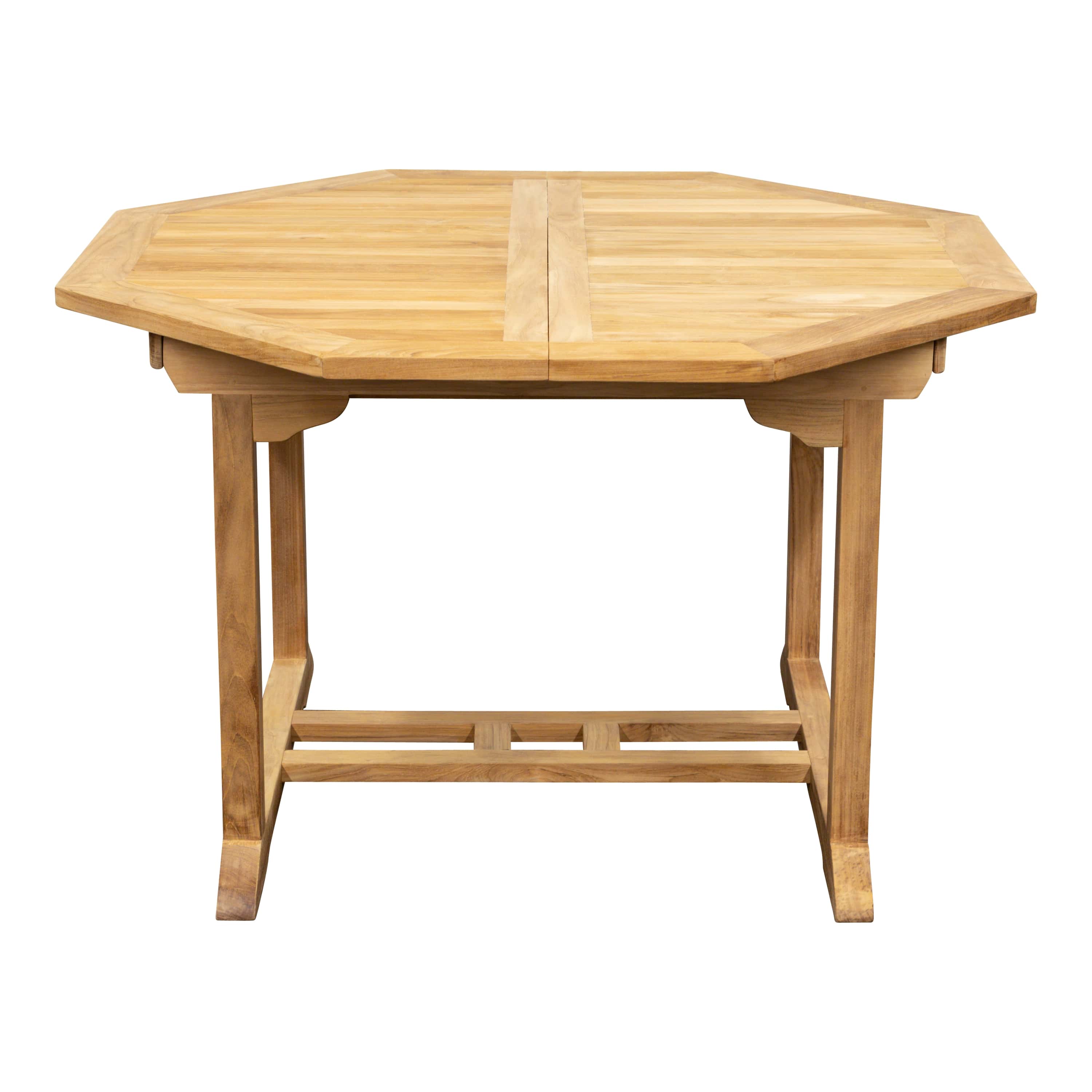 Teak Ausziehtisch Classic - achteckig, 120/180 x 120 cm