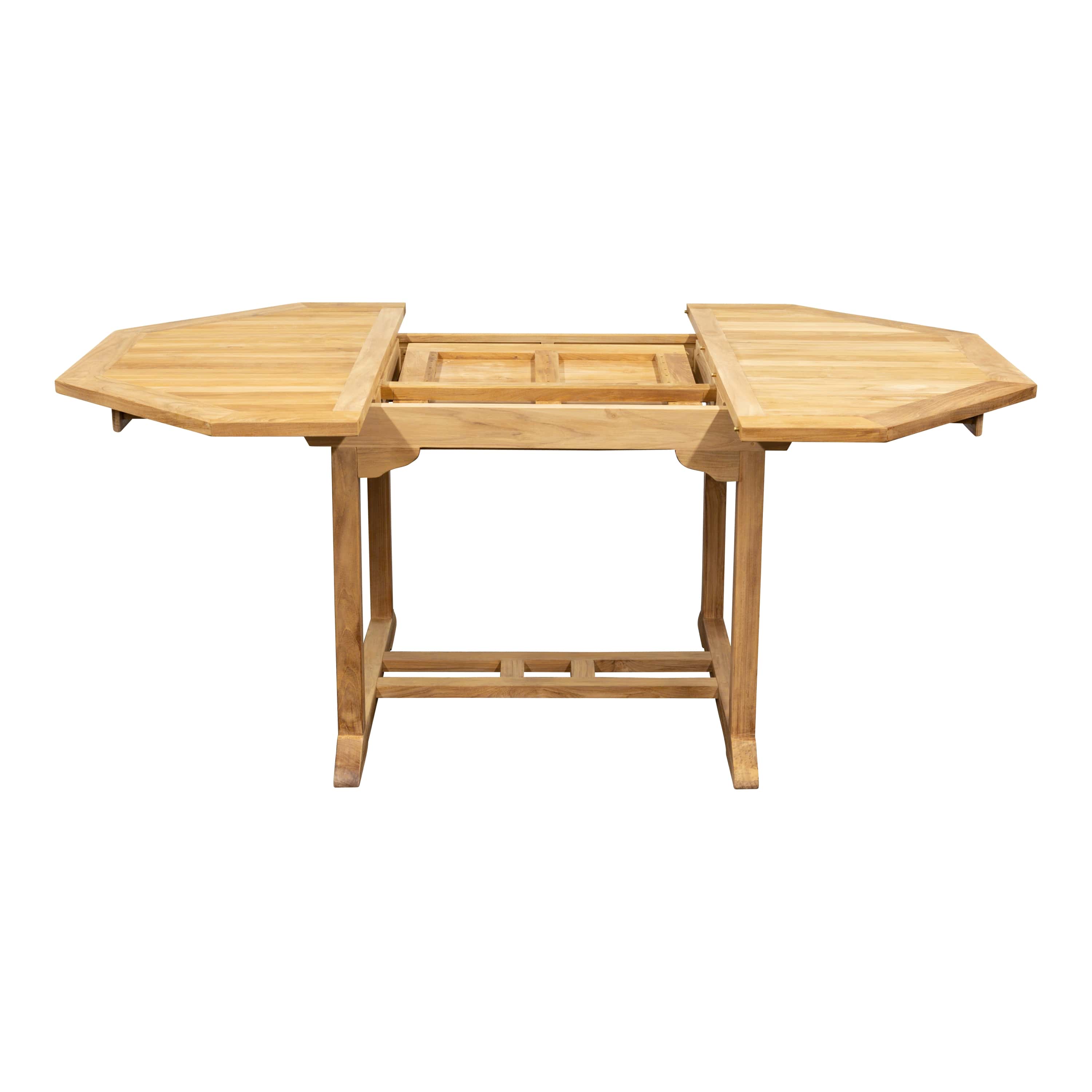 Teak Ausziehtisch Classic - achteckig, 120/180 x 120 cm