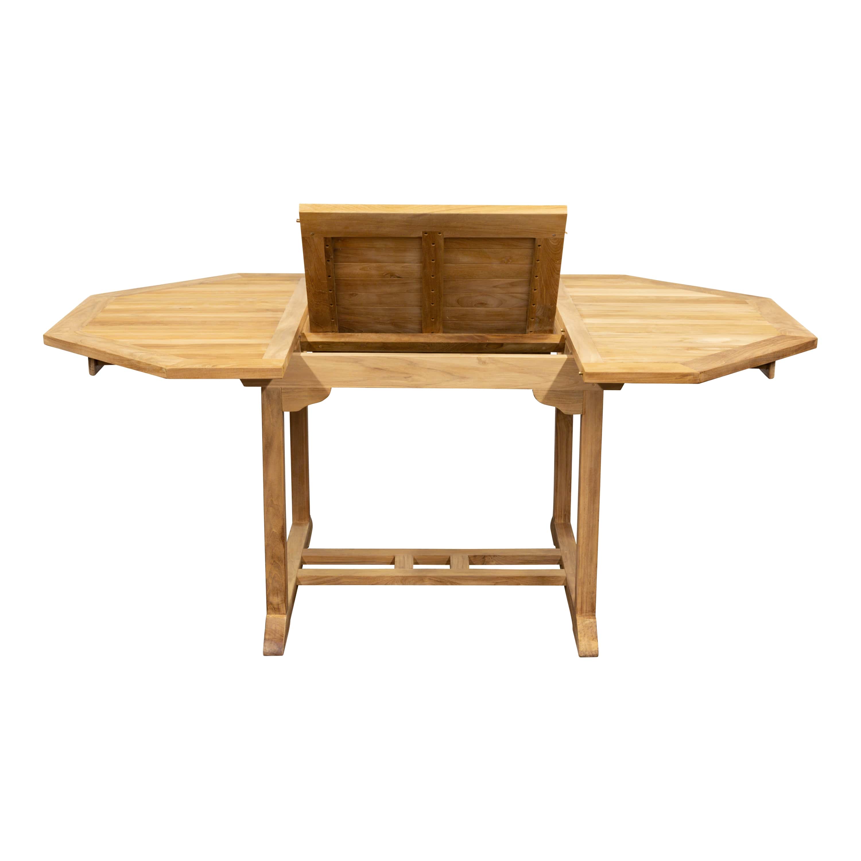 Teak Ausziehtisch Classic - achteckig, 120/180 x 120 cm