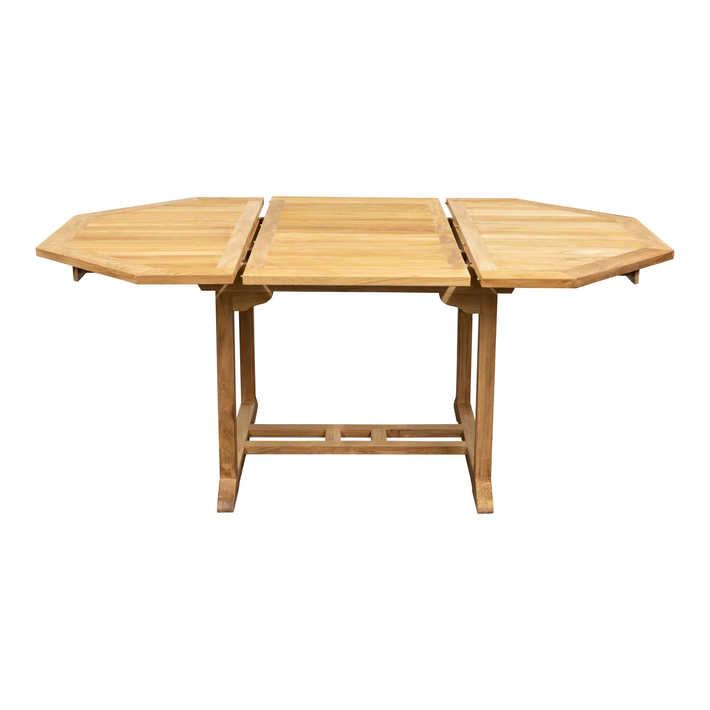 Teak Ausziehtisch Classic - achteckig, 120/180 x 120 cm