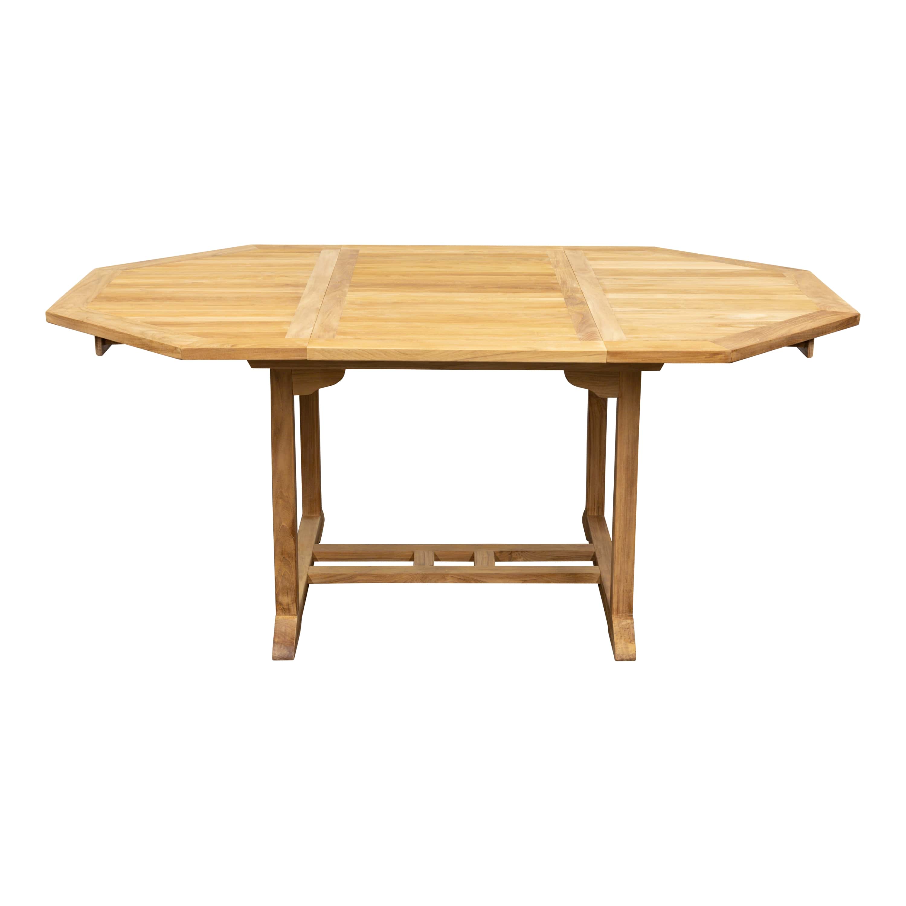 Teak Ausziehtisch Classic - achteckig, 120/180 x 120 cm