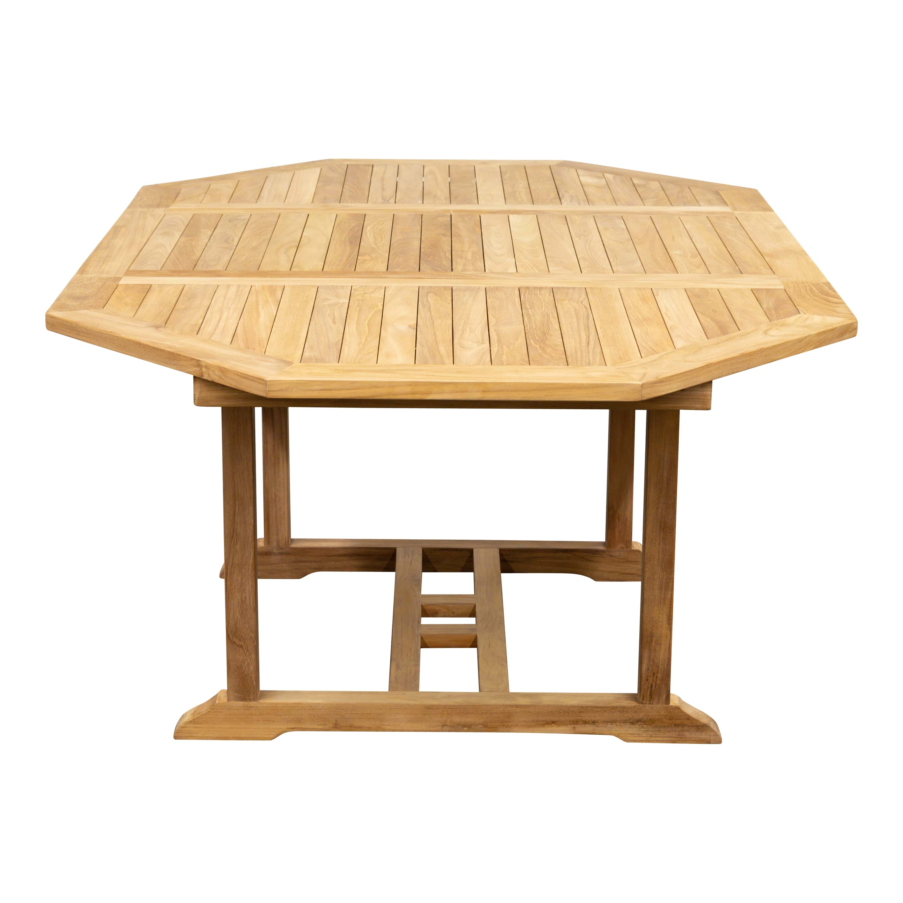 Teak Ausziehtisch Classic - achteckig, 120/180 x 120 cm