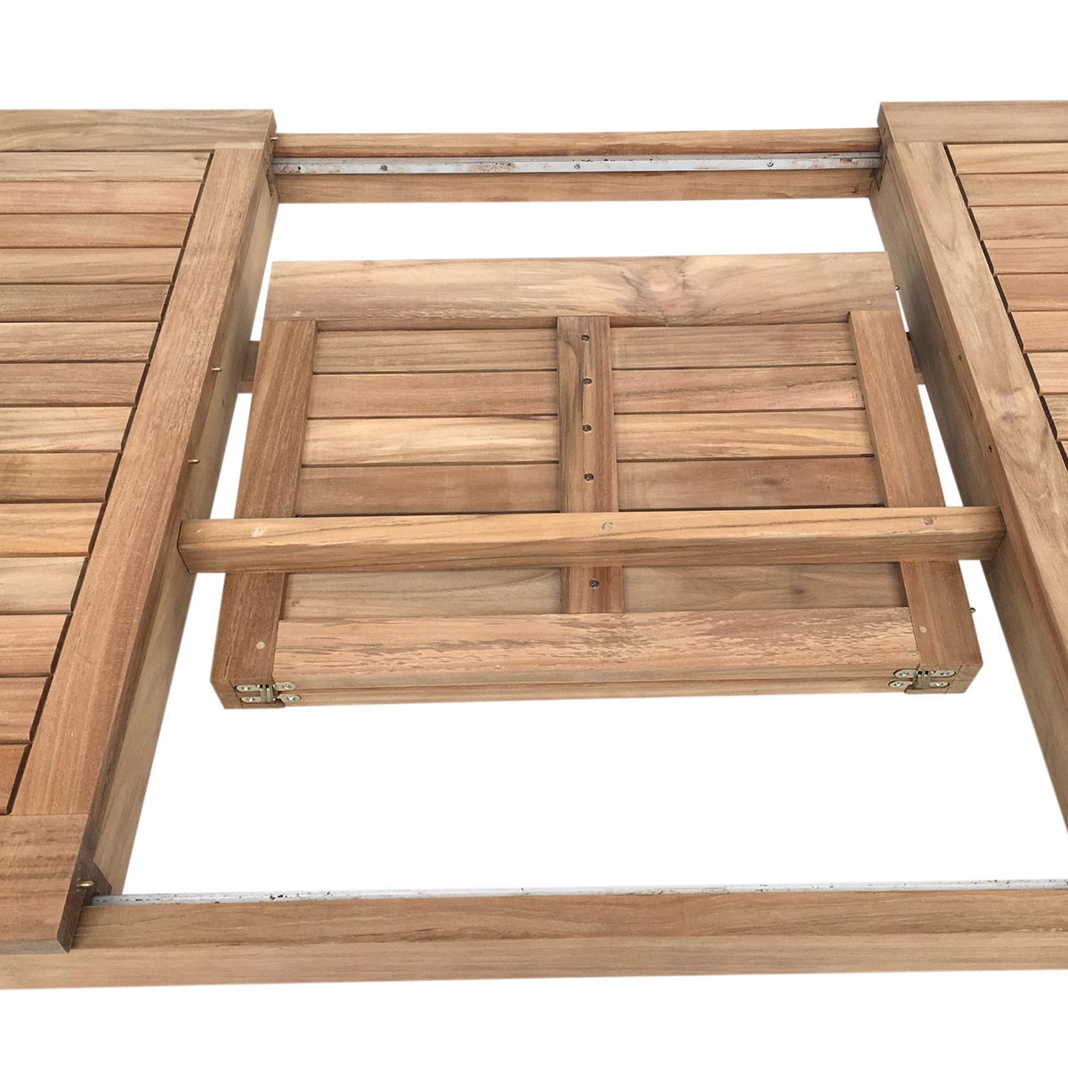 Teak Ausziehtisch Minimalistik, 210/270 x 100 cm