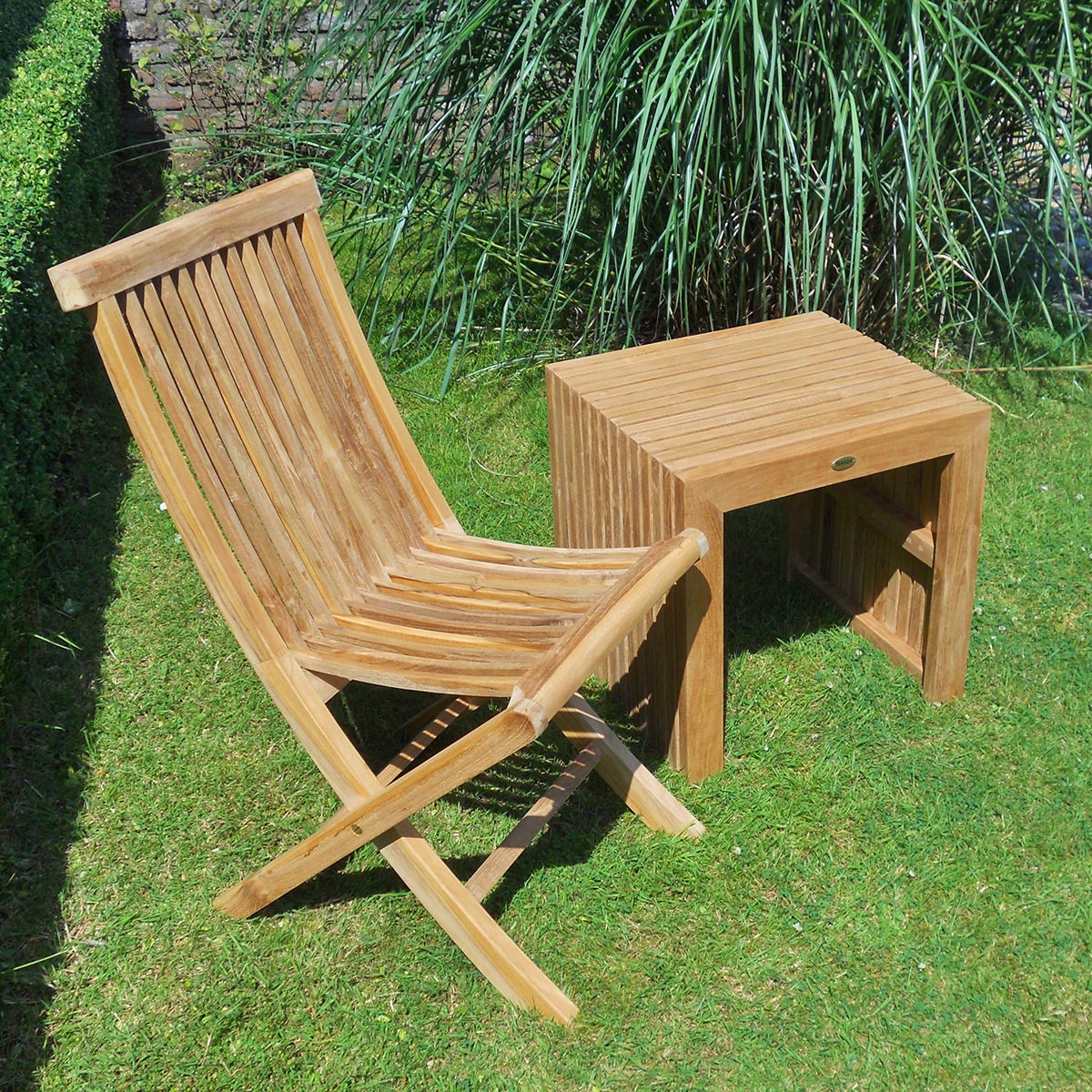 Teak Beistelltisch/Hocker Sylt