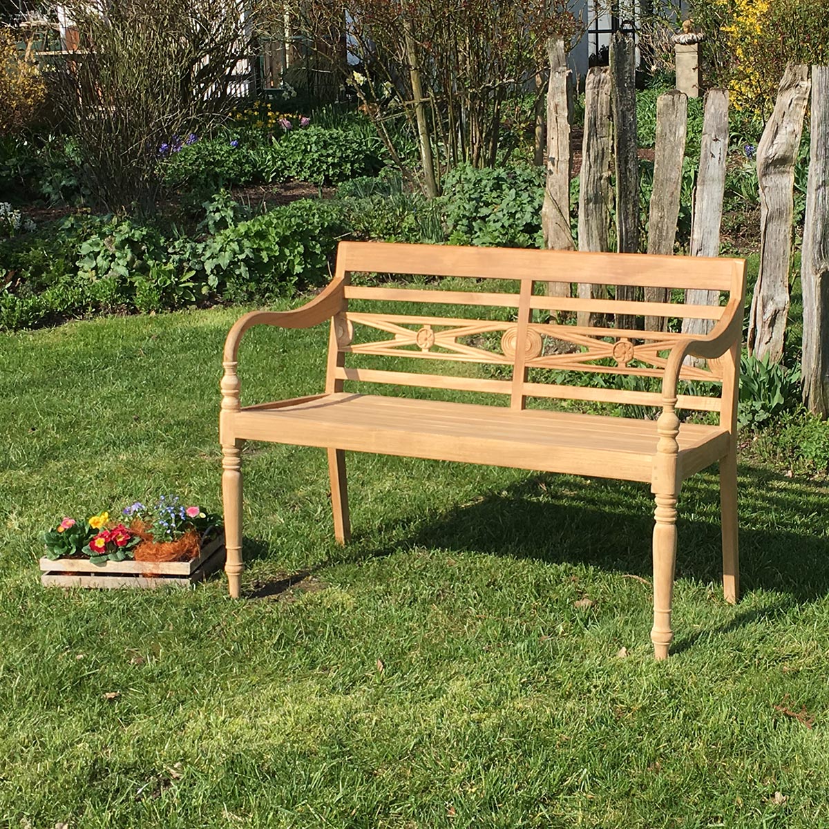 Teak Gartenbank Elegance, 120 cm